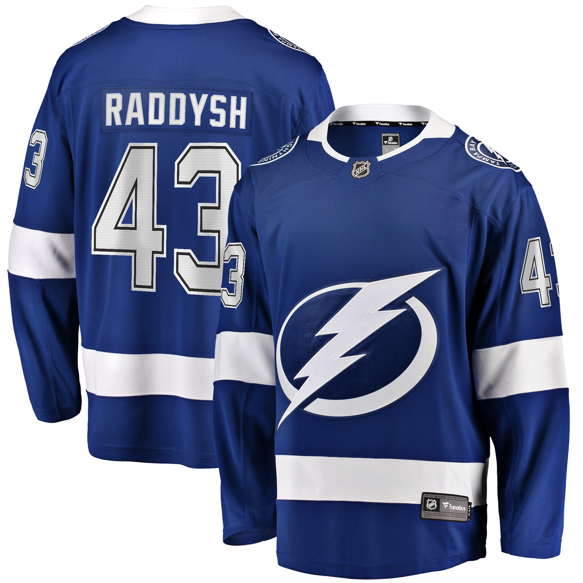 Darren Raddysh Tampa Bay Lightning Fanatics Home Premier Breakaway Player Jersey - Blue