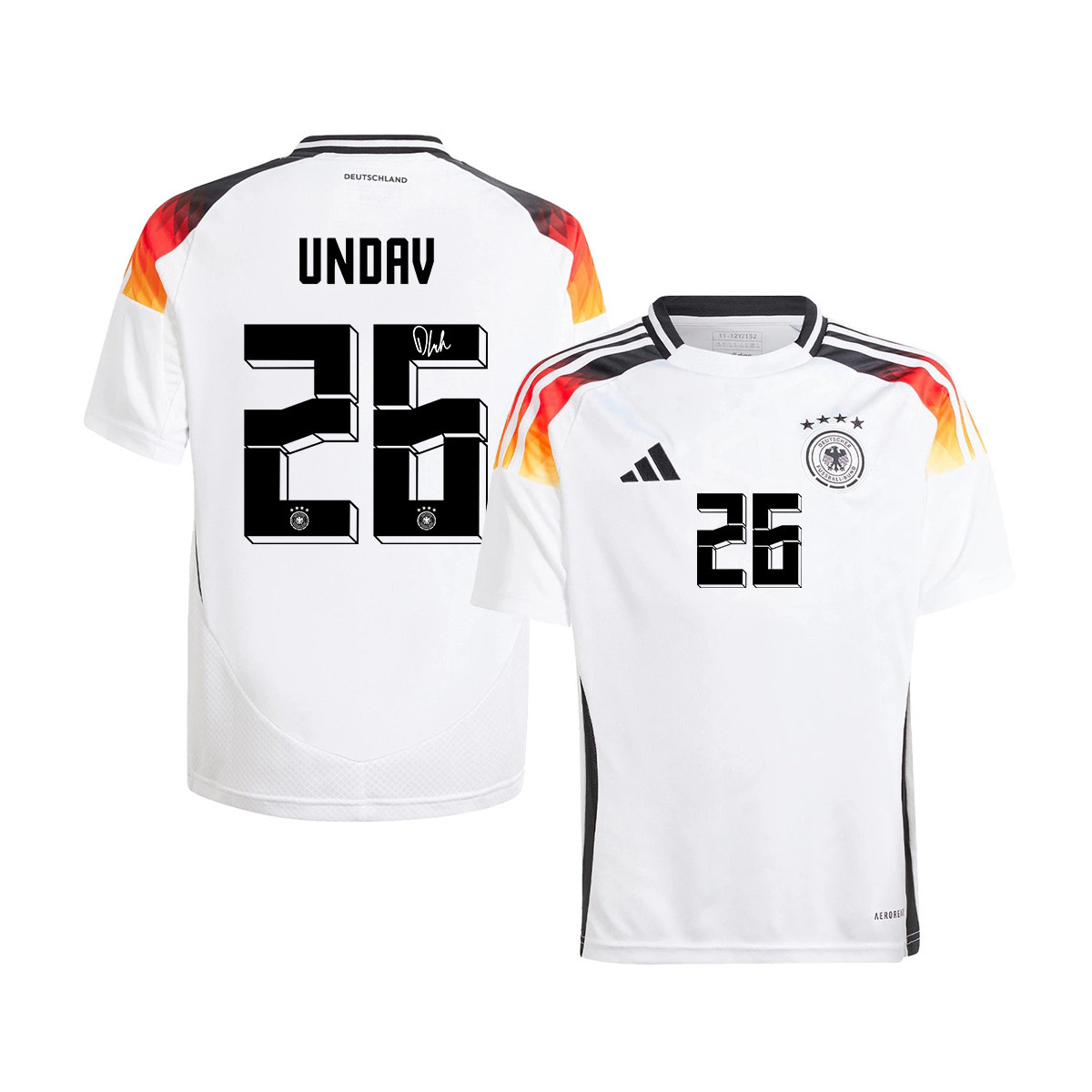 Deniz Undav 26 Signed Germany National Team 2024/25 YOUTH Jersey Autographed - Home