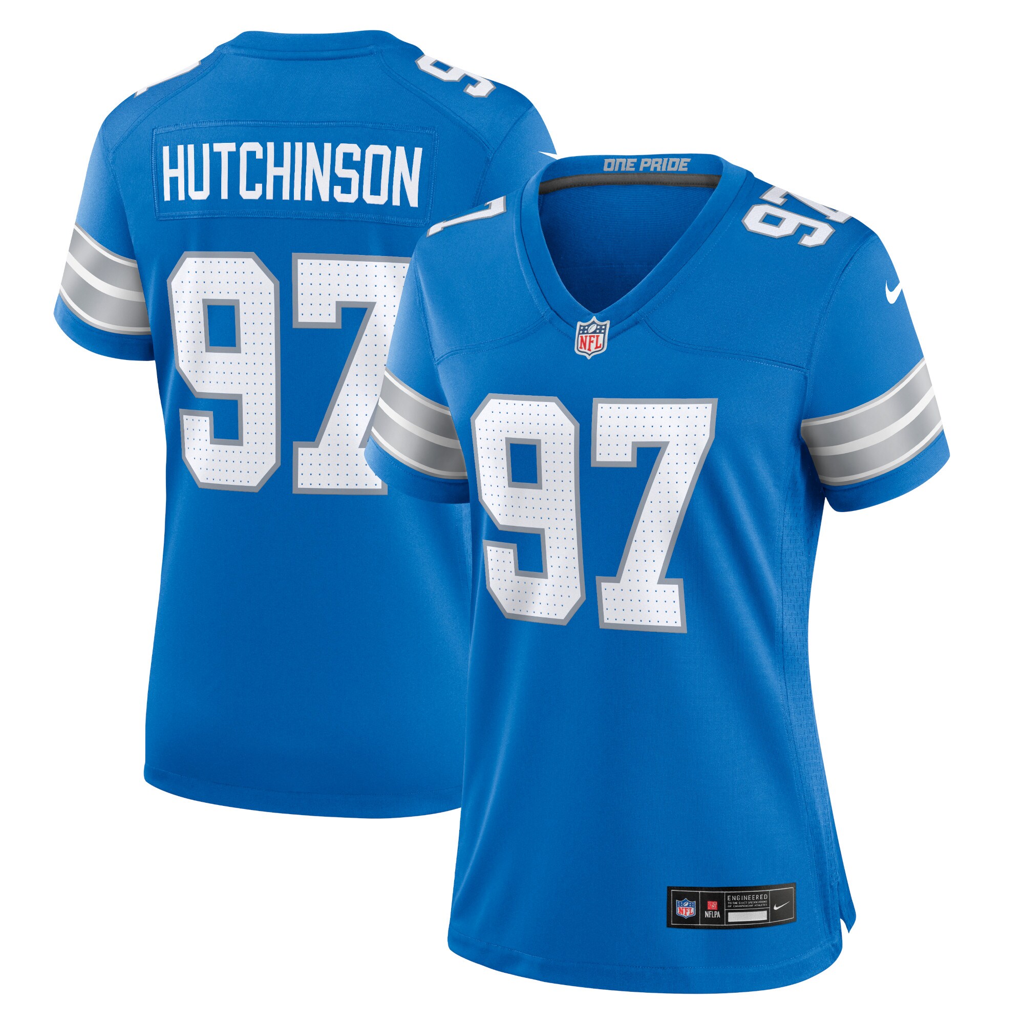 Aidan Hutchinson Detroit Lions  Women's Game Jersey - Blue