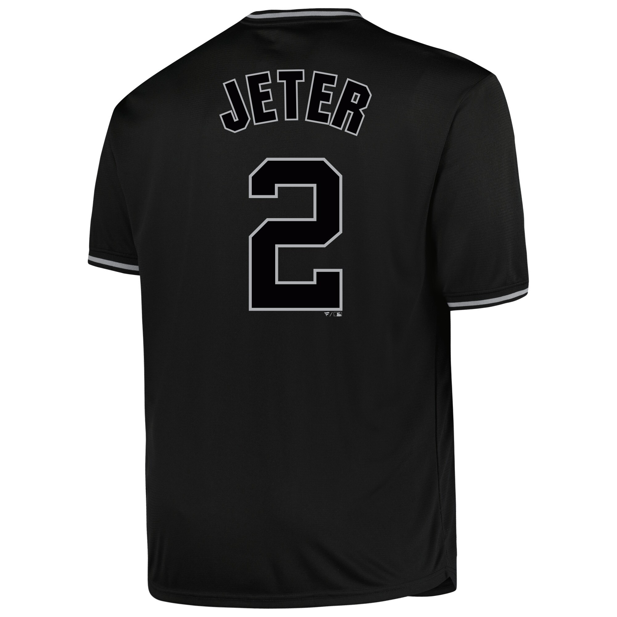 Derek Jeter New York Yankees Profile Big & Tall Pop Fashion Player Jersey - Black