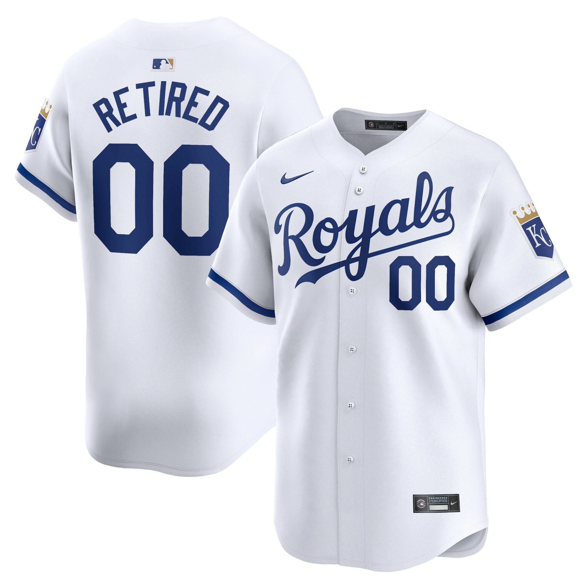Kansas City Royals  Home Limited Pick-A-Player Retired Roster Jersey - White