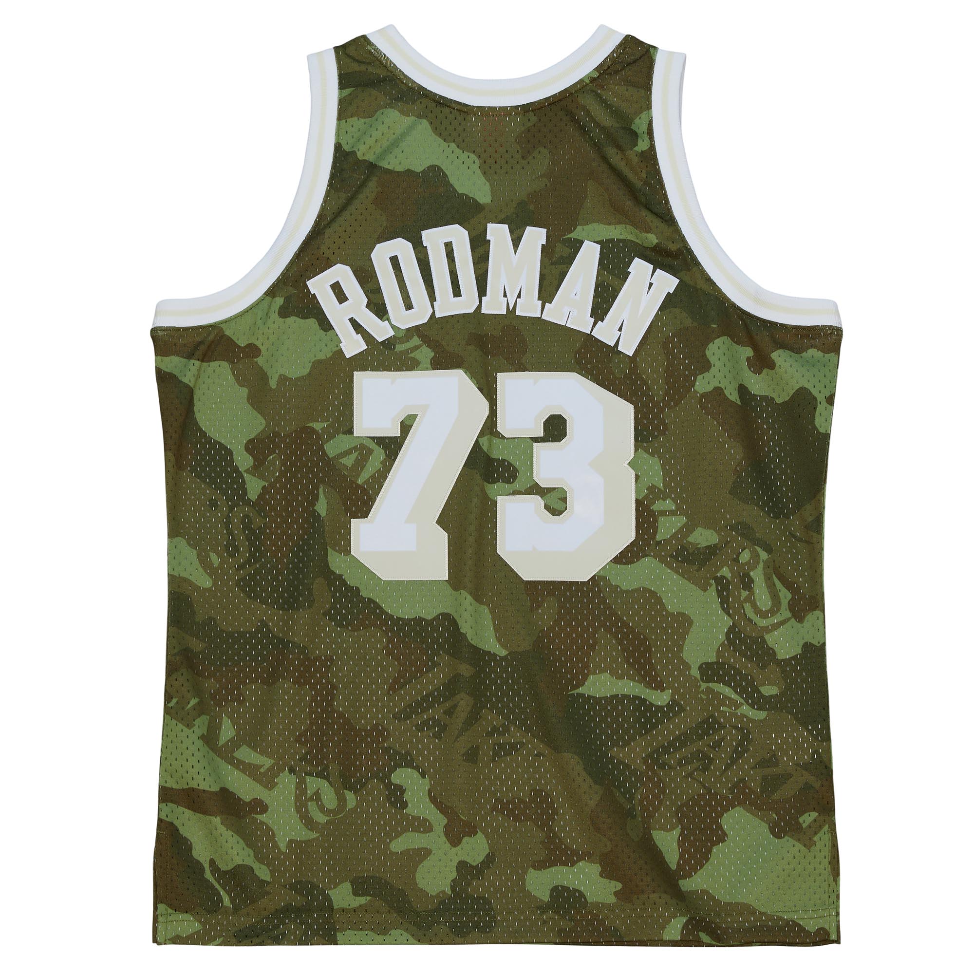 Dennis Rodman Los Angeles Lakers Mitchell & Ness Hardwood Classics 1998\/99 Ghost Green Swingman Jersey - Camo