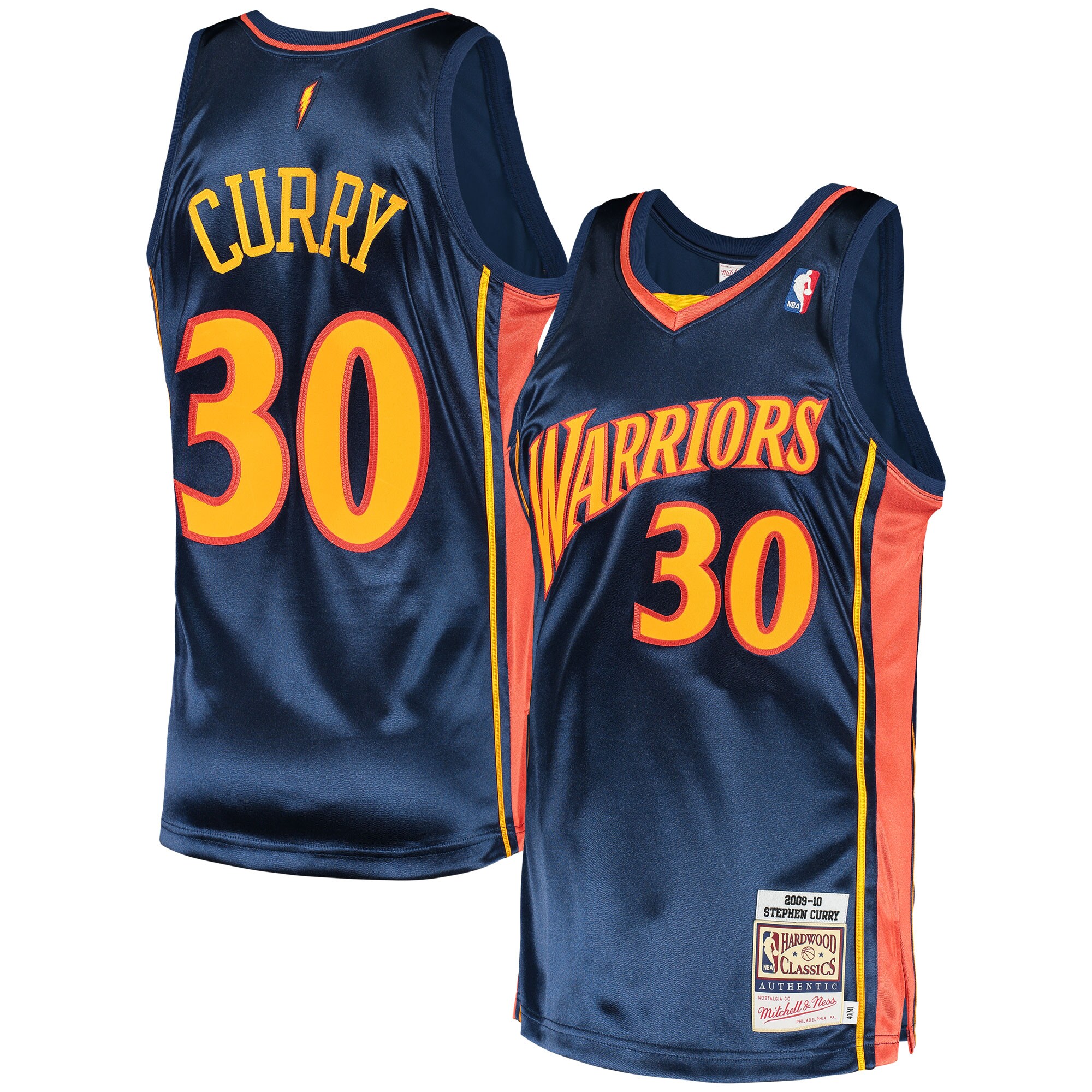 Stephen Curry Golden State Warriors Mitchell & Ness 2009\/10 Hardwood Classics Authentic Jersey - Navy