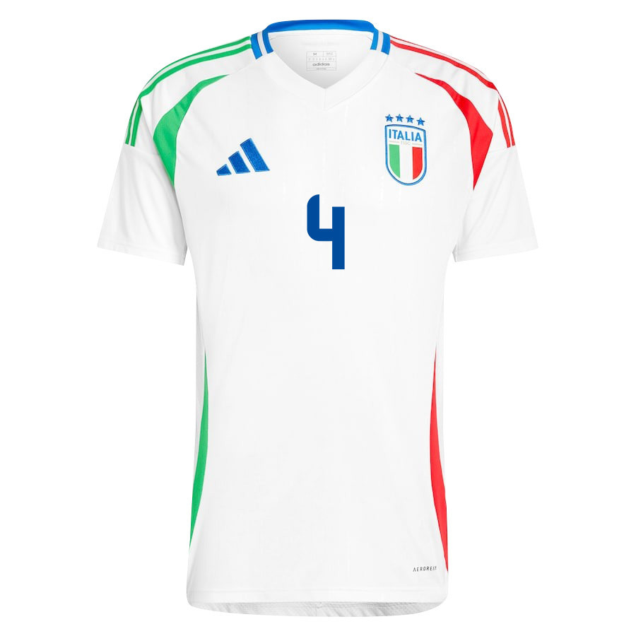 Alessandro Buongiorno 4 Italy National Team 2024/25 Away Men Jersey - White
