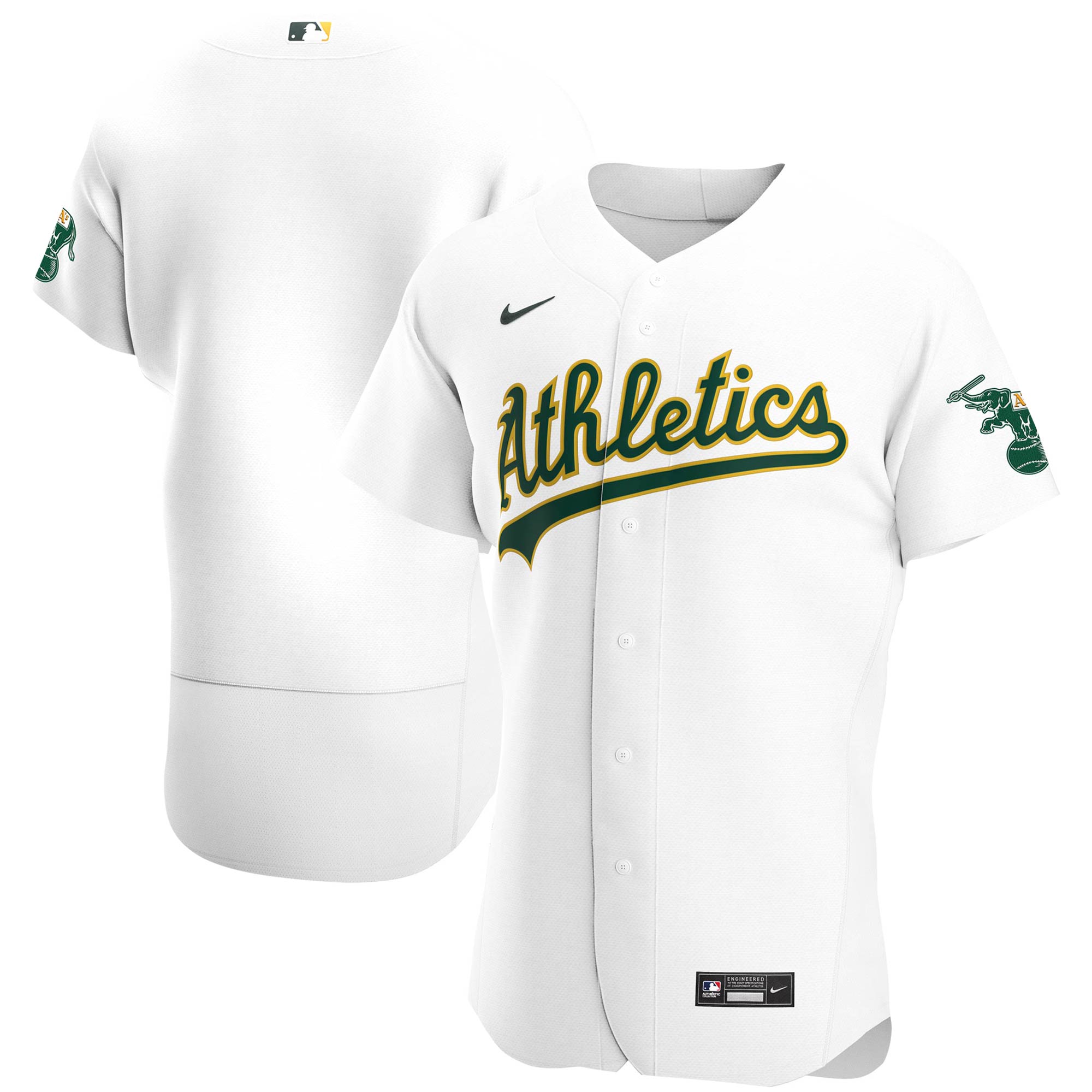 Oakland Athletics  Home Authentic Team Jersey - White