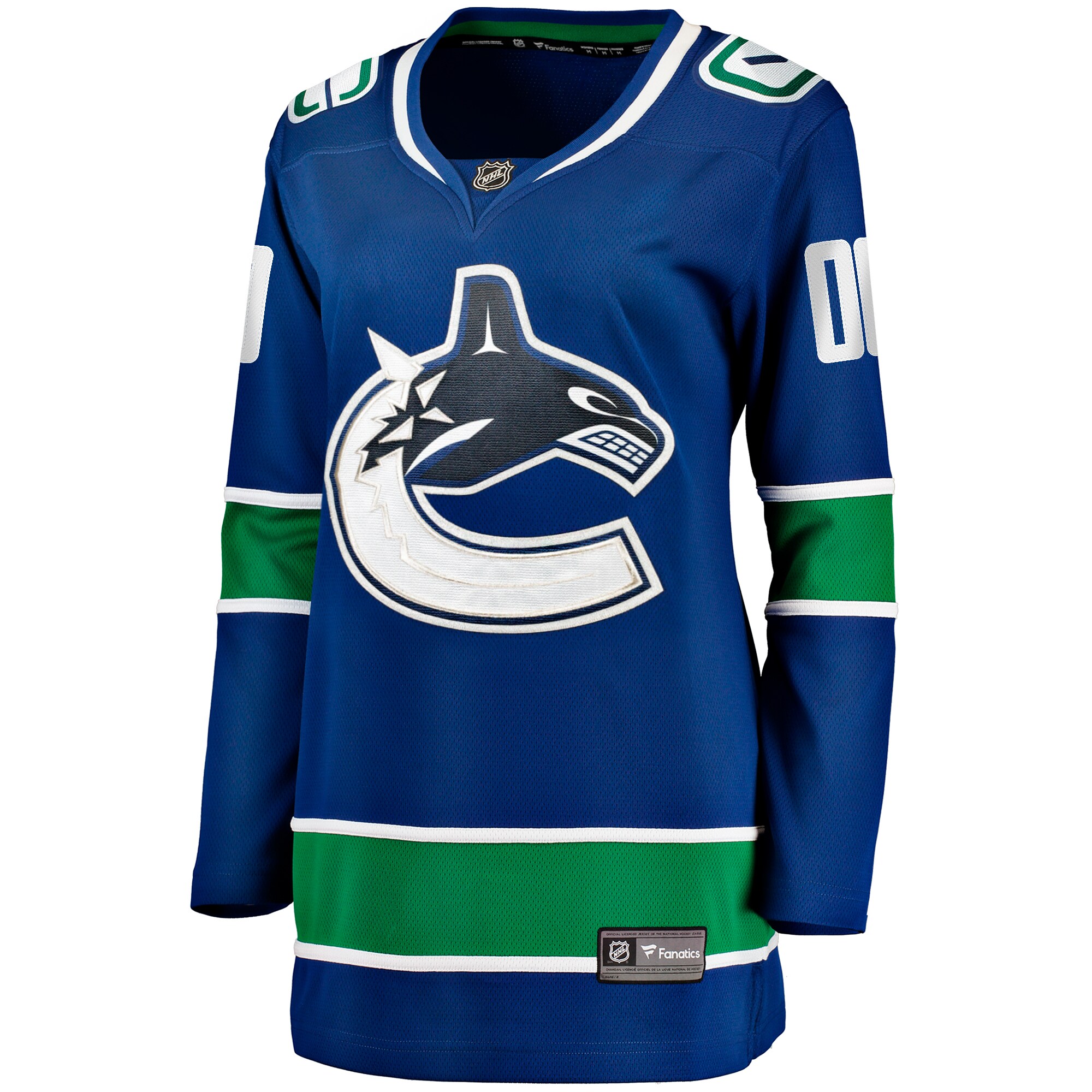 Vancouver Canucks Fanatics Women's Breakaway Custom Jersey - Blue