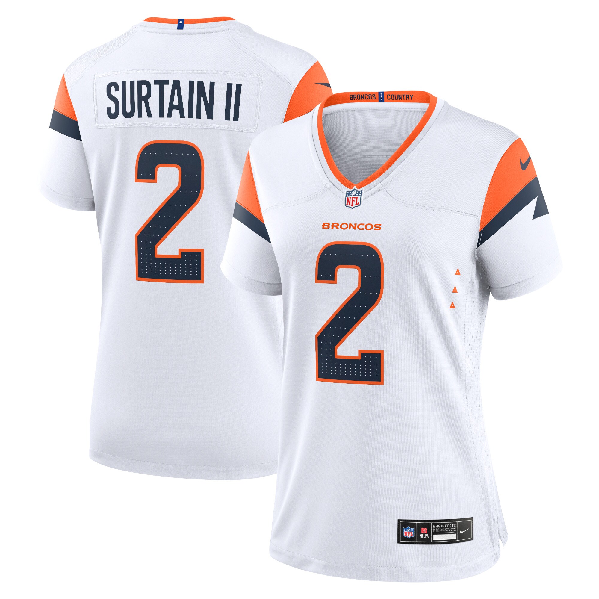 Patrick Surtain II Denver Broncos  Women's Game Jersey - White