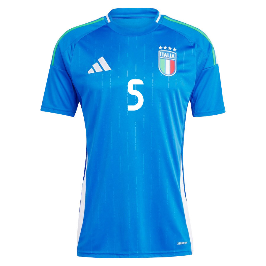 Riccardo Calafiori 5 Italy National Team 2024/25 Home Men Jersey - Blue