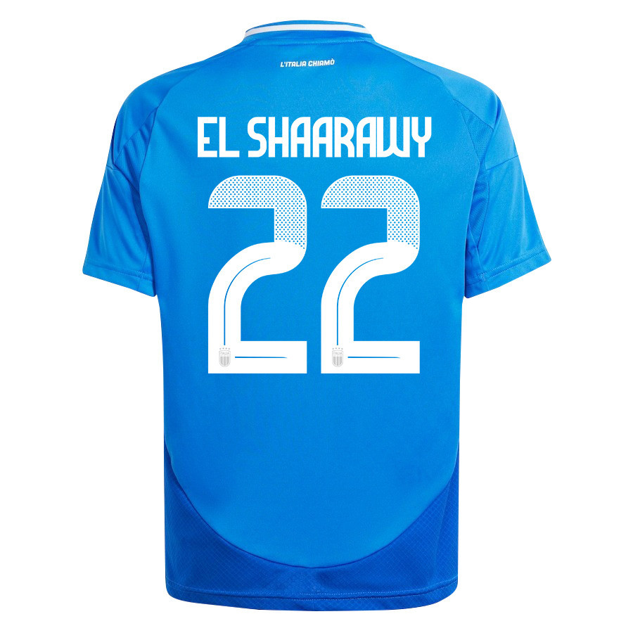 Stephan El Shaarawy 22 Italy National Team 2024/25 Home YOUTH Jersey - Blue