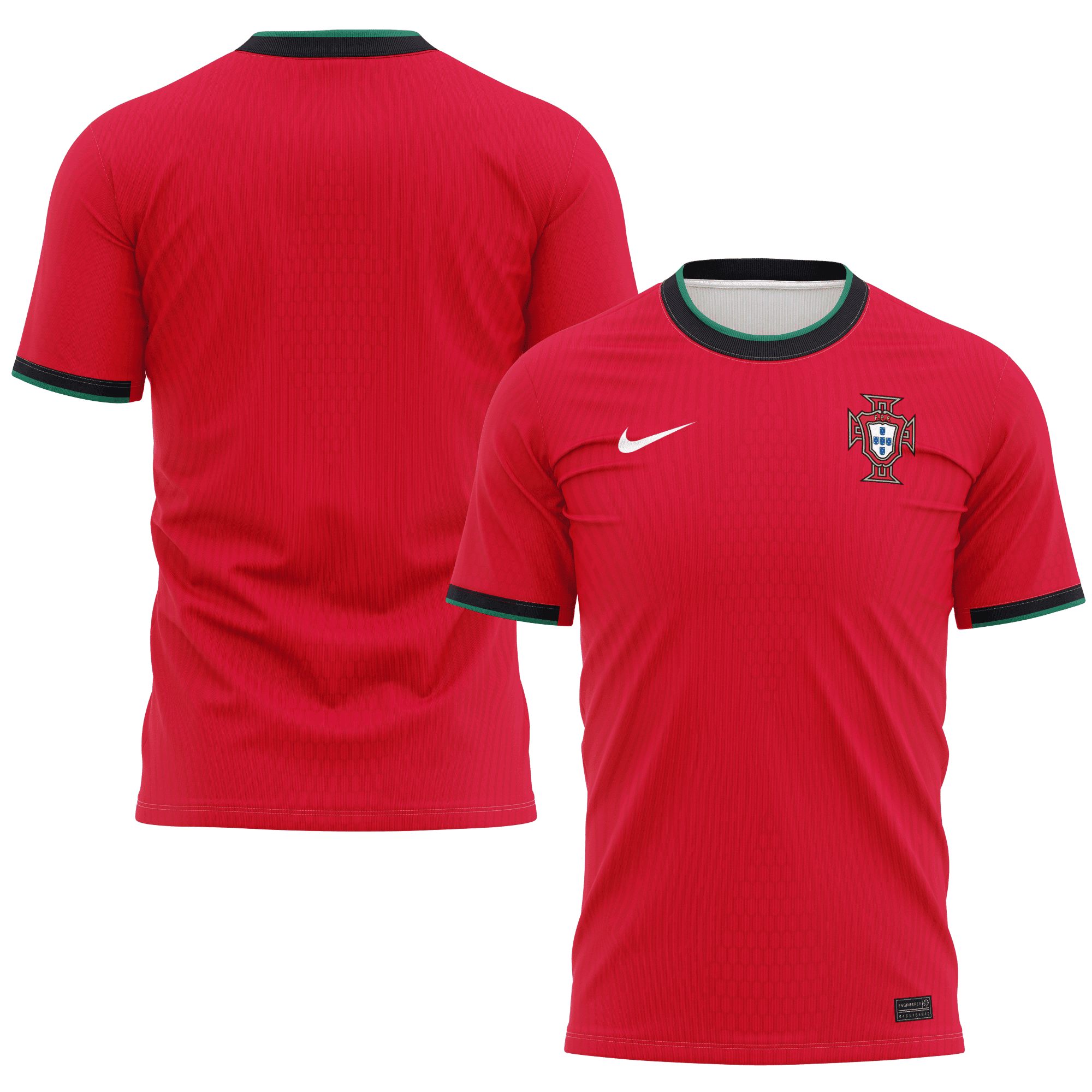 Portugal National Team 2024 Home Kits AOP T-shirt - Red