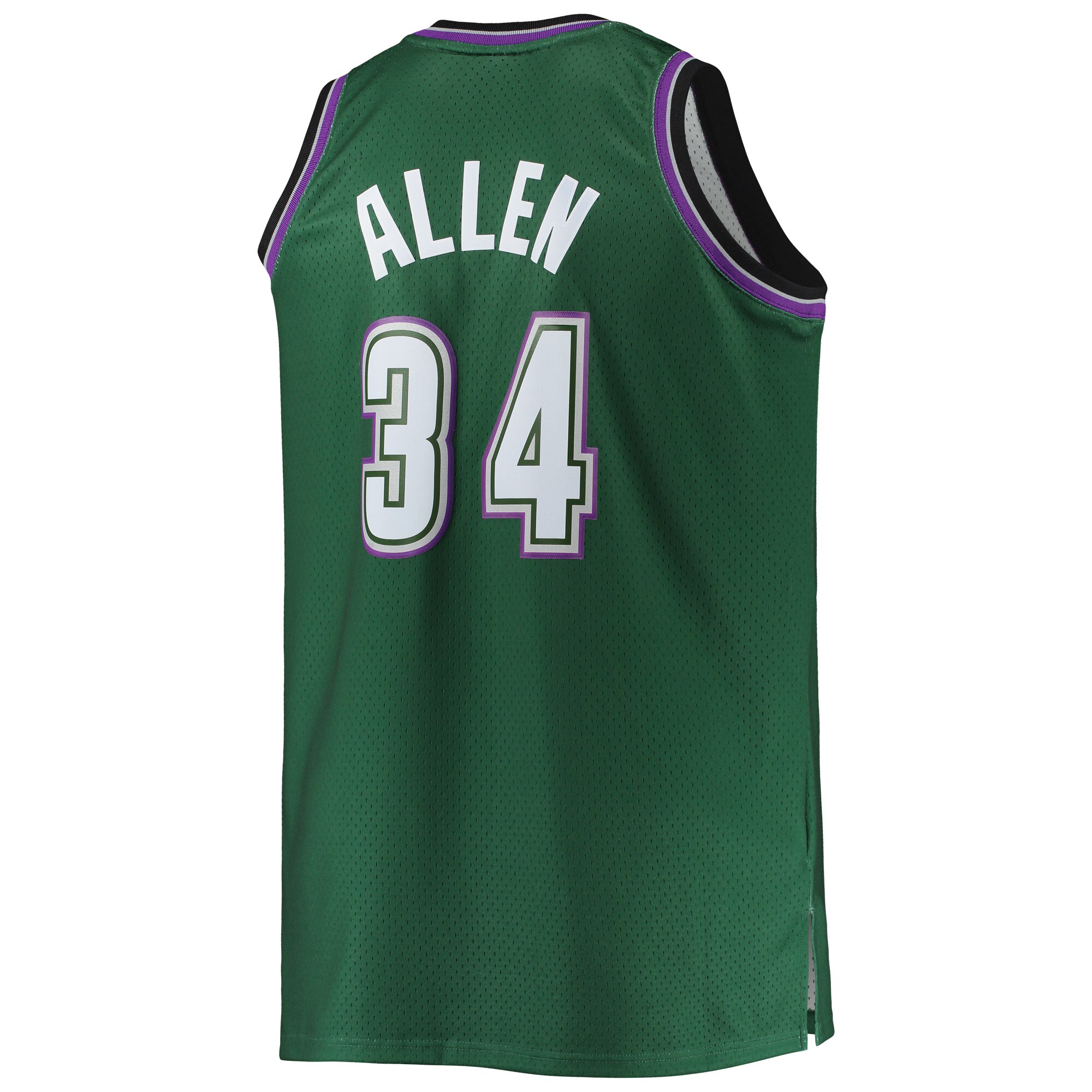 Ray Allen Milwaukee Bucks Mitchell & Ness Big & Tall 1996\/97 Hardwood Classics Swingman Jersey - Hunter Green