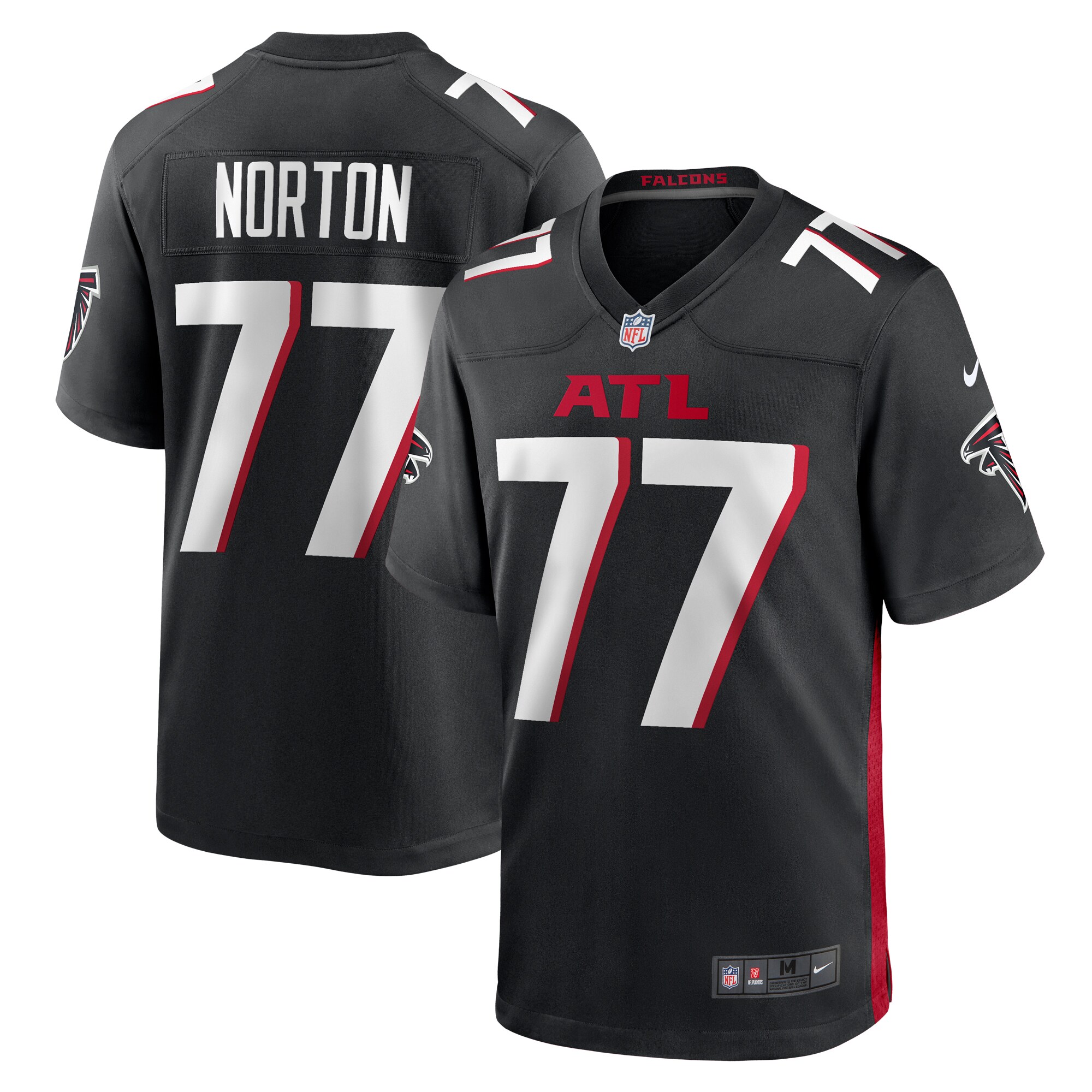 Storm Norton Atlanta Falcons   Game Jersey -  Black