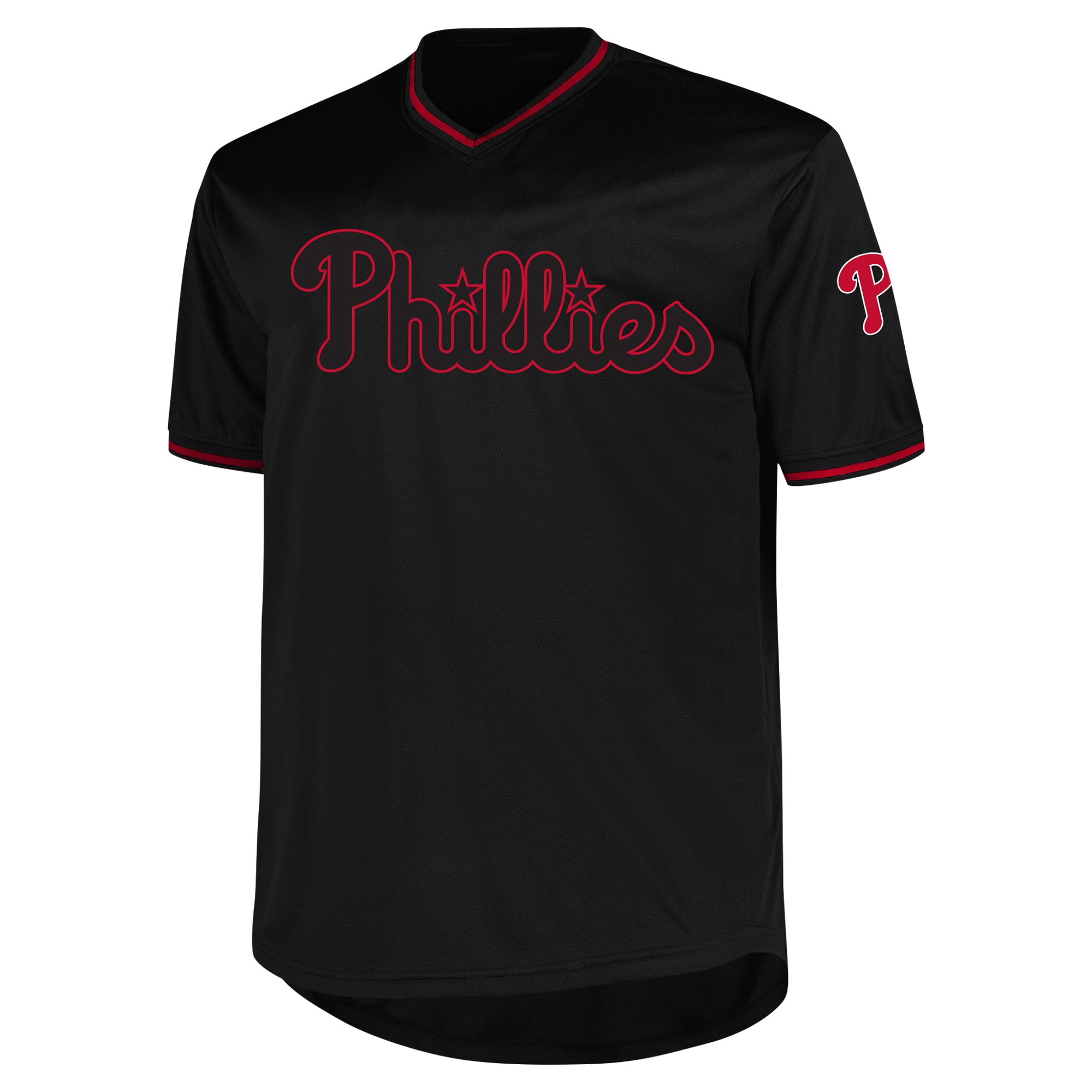 Philadelphia Phillies Profile Big & Tall Pop Fashion Jersey - Black