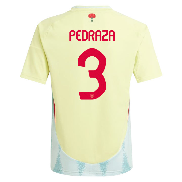 Alfonso Pedraza 3 Spain National Team 2024 Away YOUTH Jersey - Yellow
