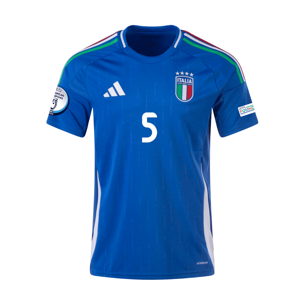 Manuel Locatelli 5 Italy National Team 2024 Home Men Jersey - Blue