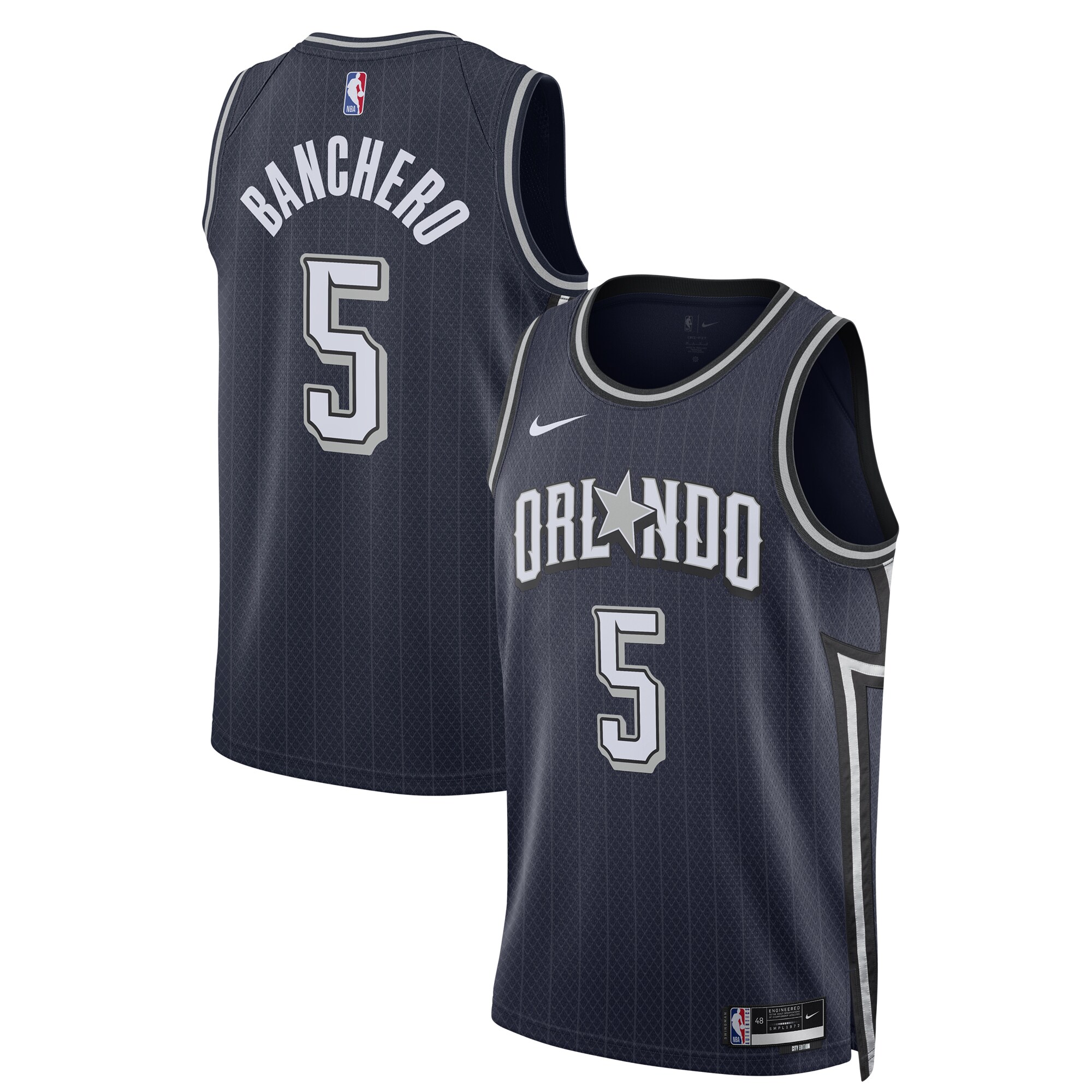 Paolo Banchero Orlando Magic  Unisex 2023\/24 Swingman Jersey - Navy - City Edition