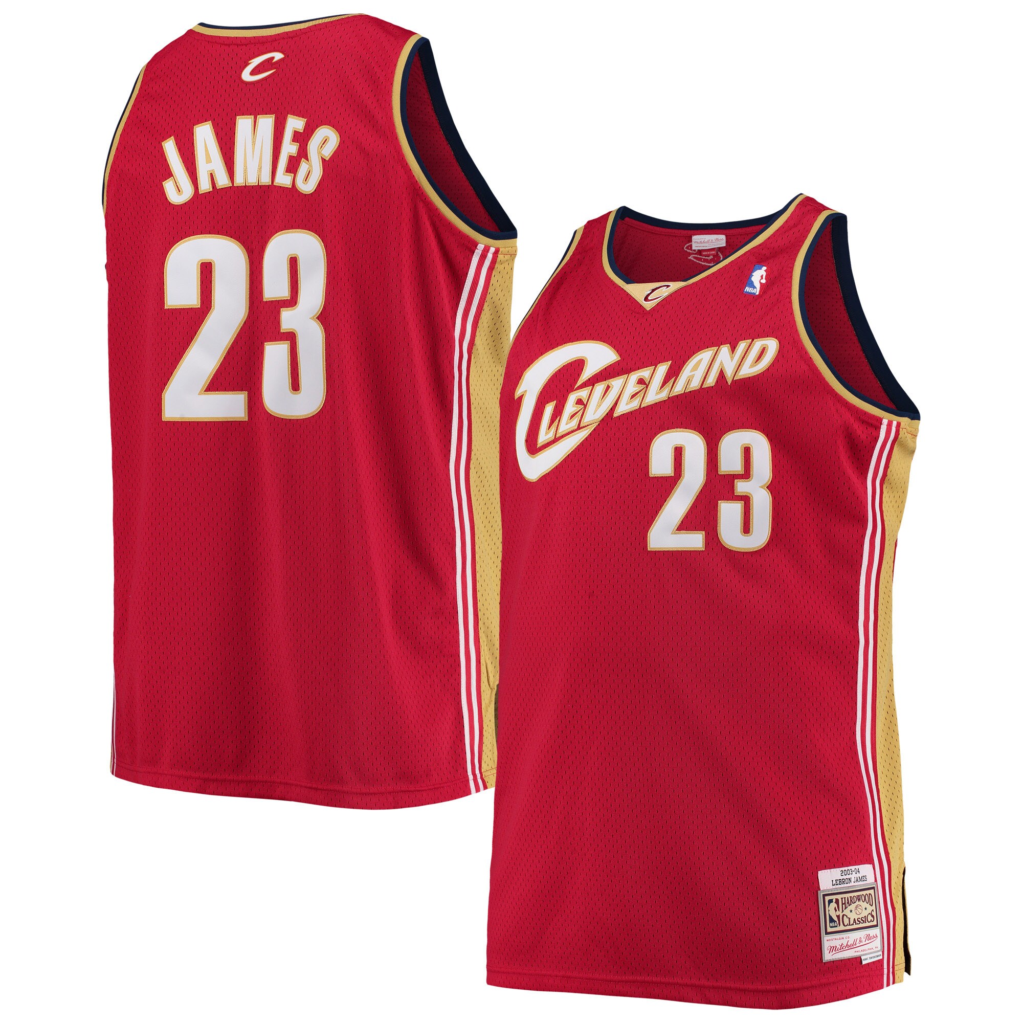 LeBron James Cleveland Cavaliers Mitchell & Ness 2003\/04 Big & Tall Hardwood Classics Swingman Jersey - Red