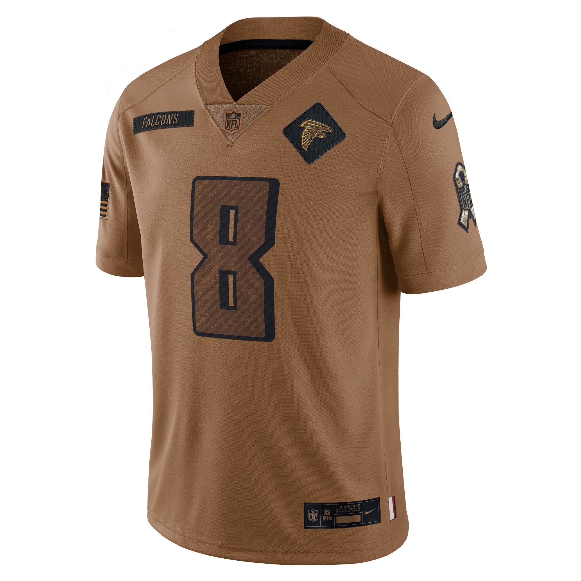 Kyle Pitts Atlanta Falcons  2023 Salute To Service Limited Jersey - Brown