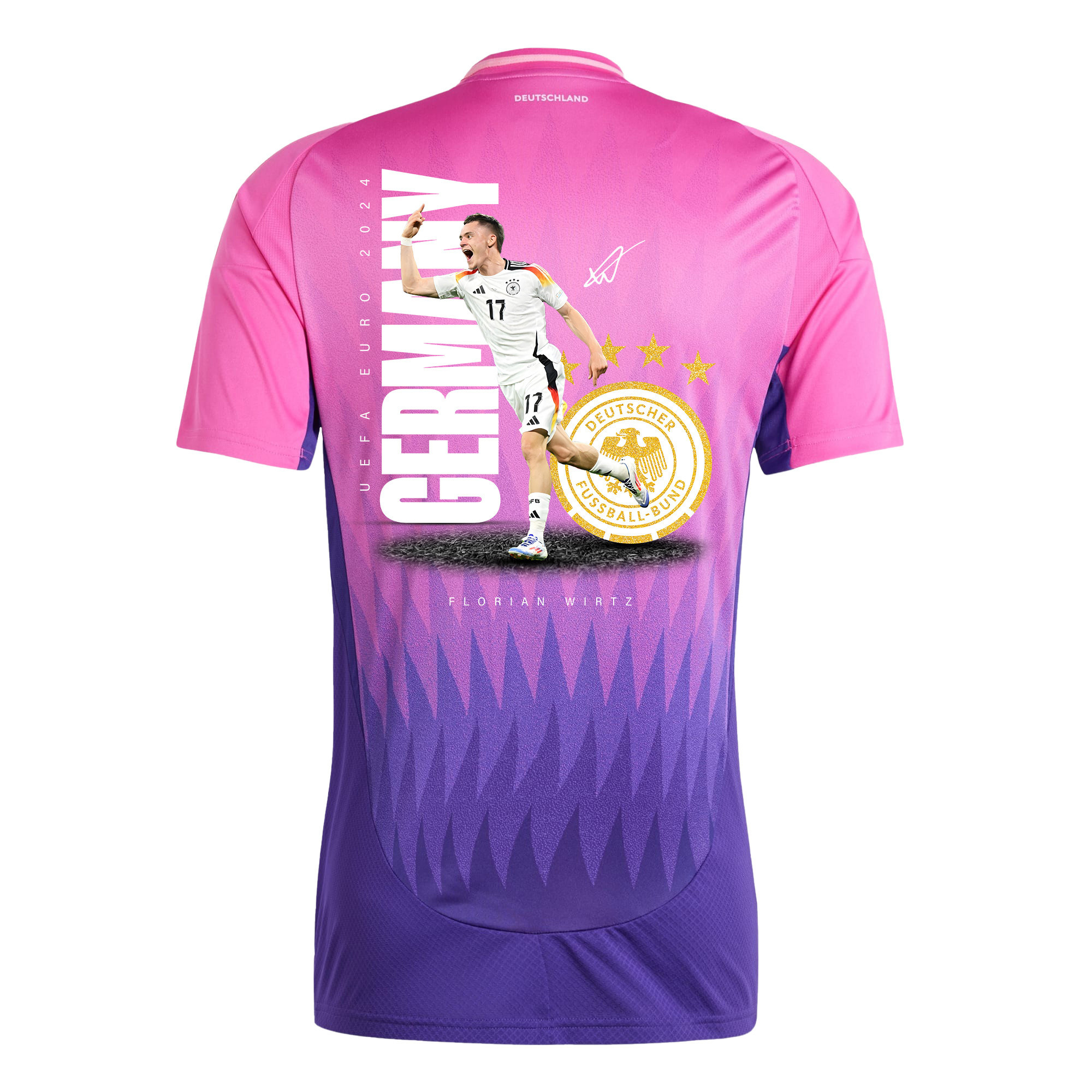 Florian Wirtz 17 Signed Game-changer Germany National Team 2024 Away Men Jersey - Purple