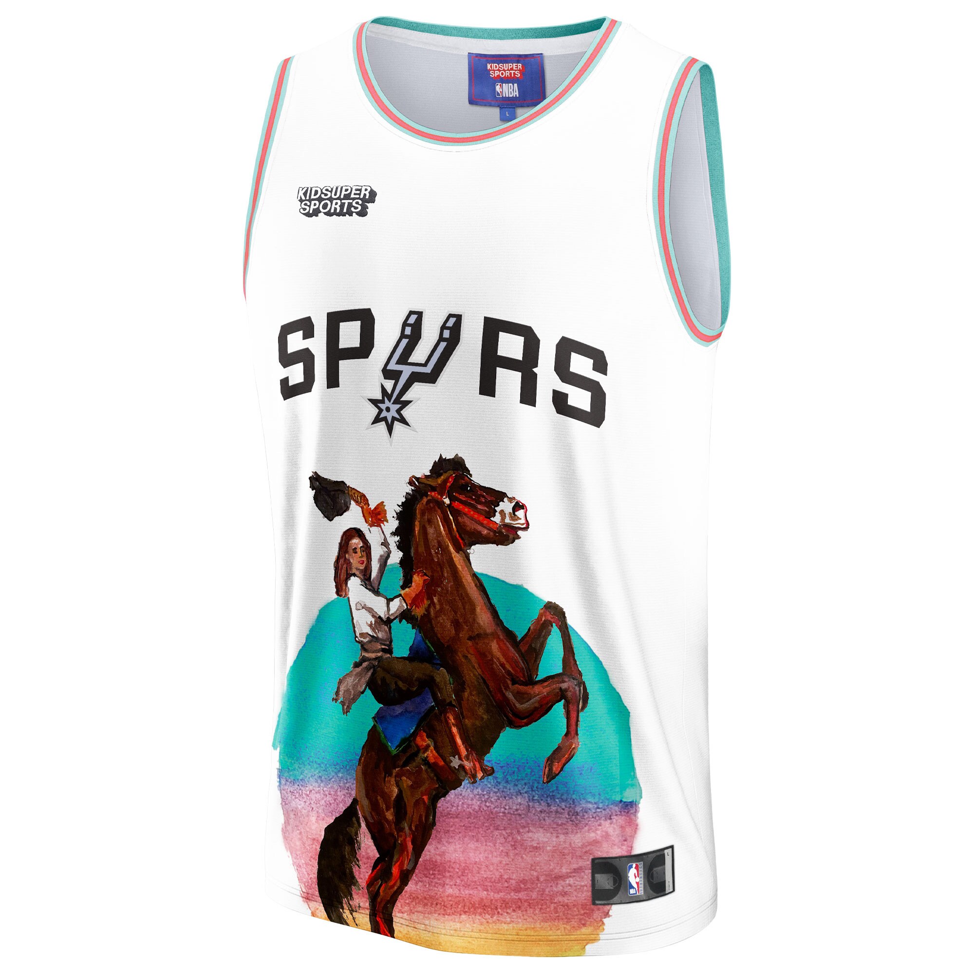 San Antonio Spurs NBA & KidSuper Studios by Fanatics Unisex Hometown Jersey - White