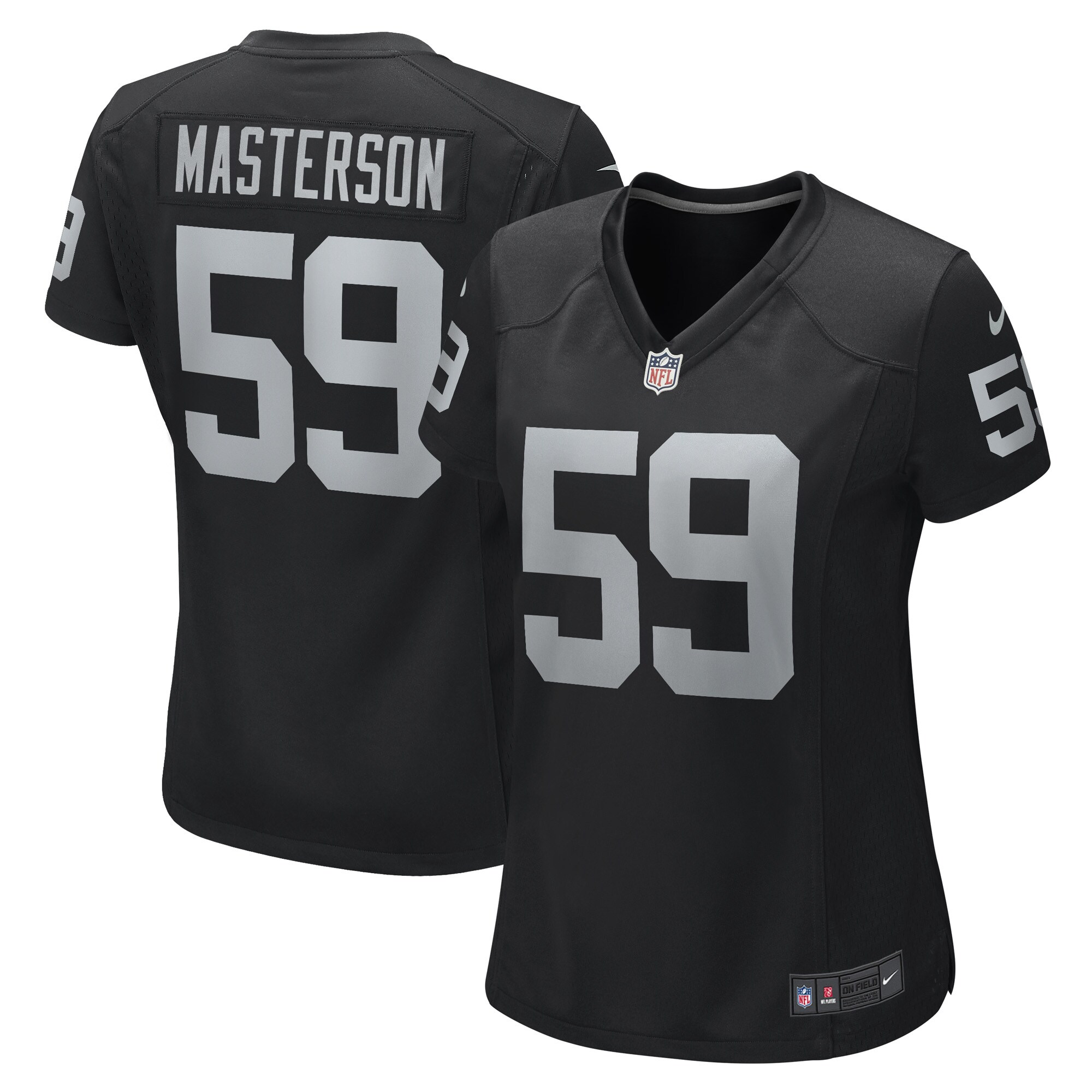 Luke Masterson Las Vegas Raiders  Women's Game Player Jersey - Black