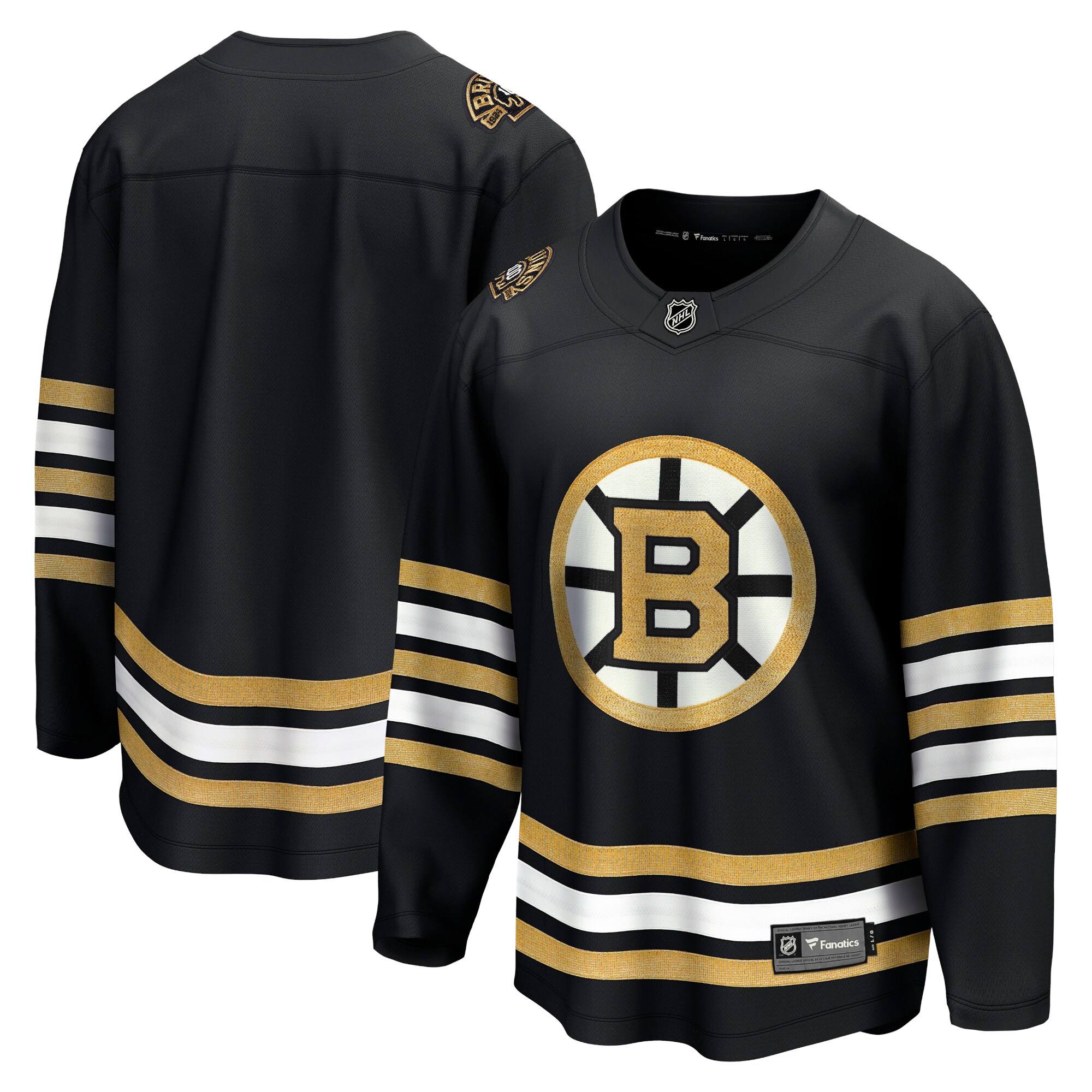 Boston Bruins Fanatics 100th Anniversary Premier Breakaway Jersey - Black