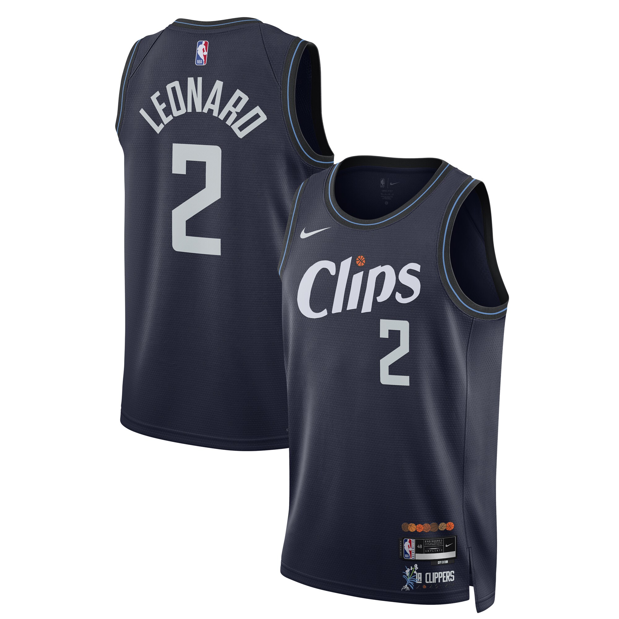 Kawhi Leonard LA Clippers  Unisex 2023\/24 Swingman Jersey - Navy - City Edition