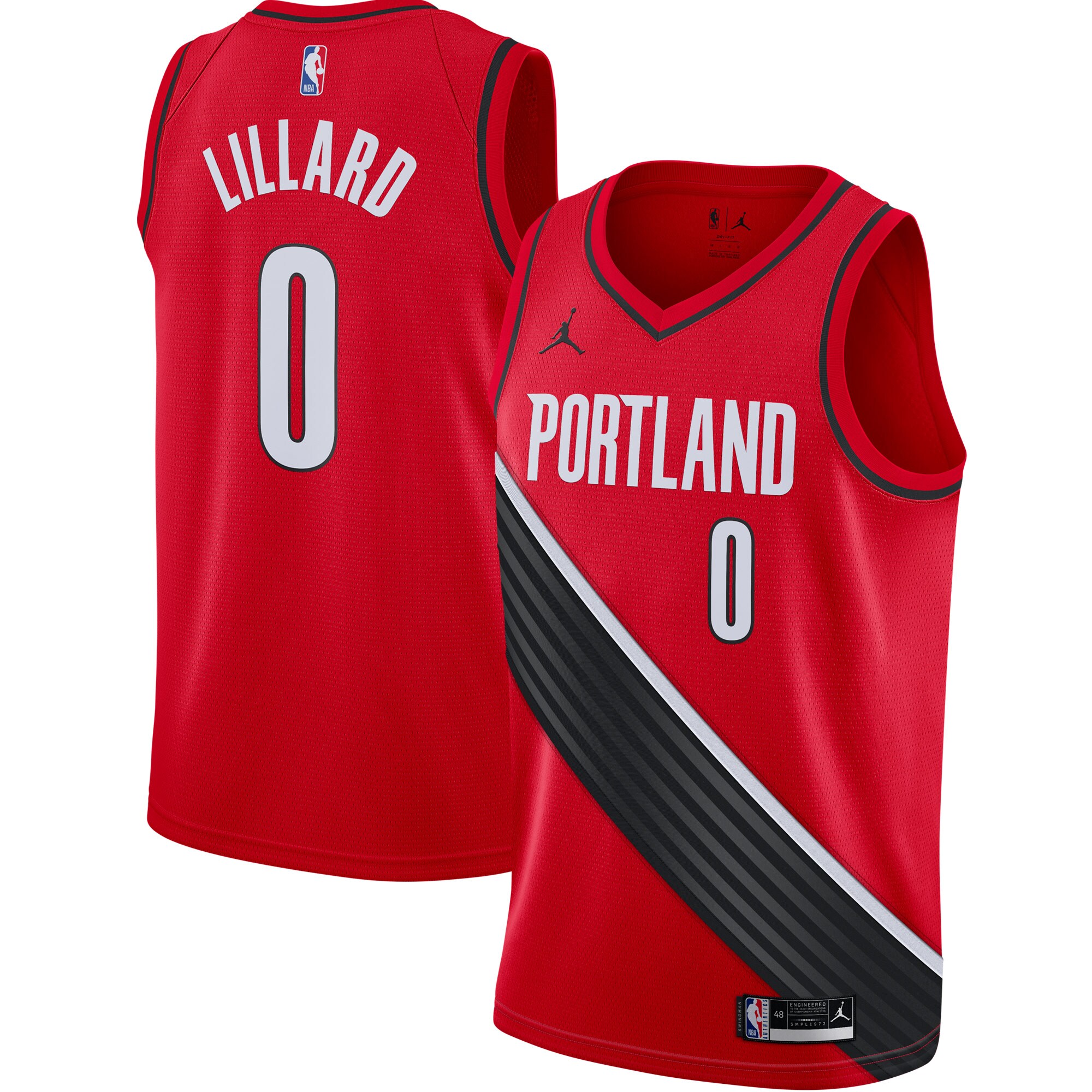Damian Lillard Portland Trail Blazers Jordan Brand 2020\/21 Swingman Jersey - Statement Edition - Red