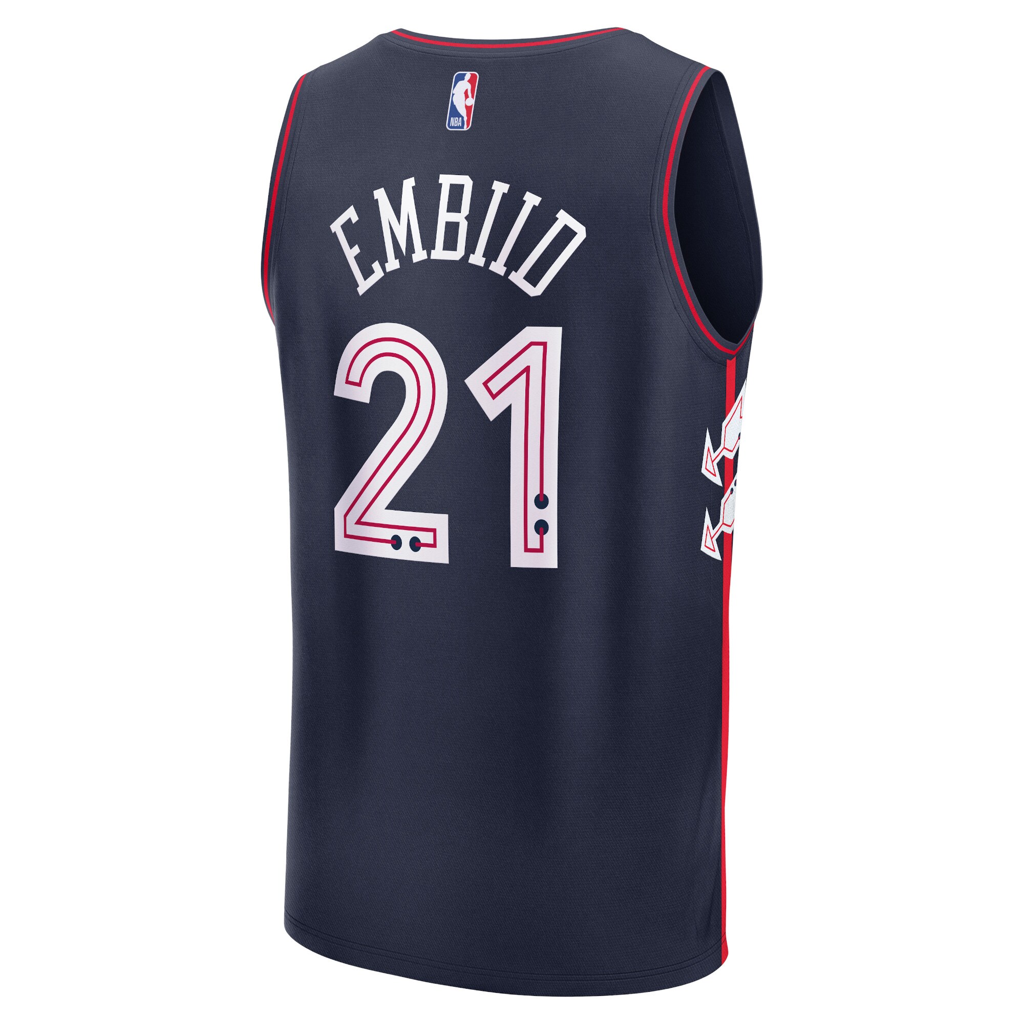 Joel Embiid Philadelphia 76ers Fanatics Fast Break Jersey - Navy - City Edition
