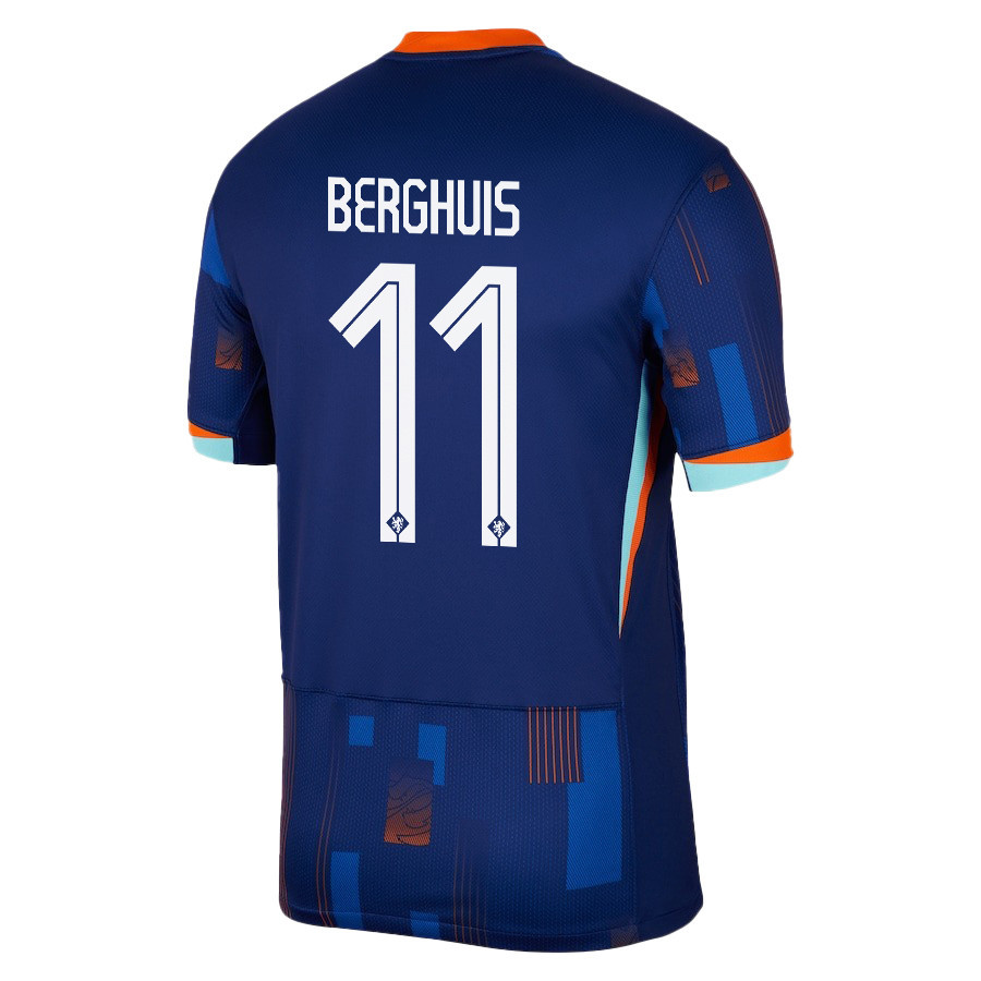 Steven Berghuis 11 Netherlands National Team 2024/25 Away Men Jersey - Navy