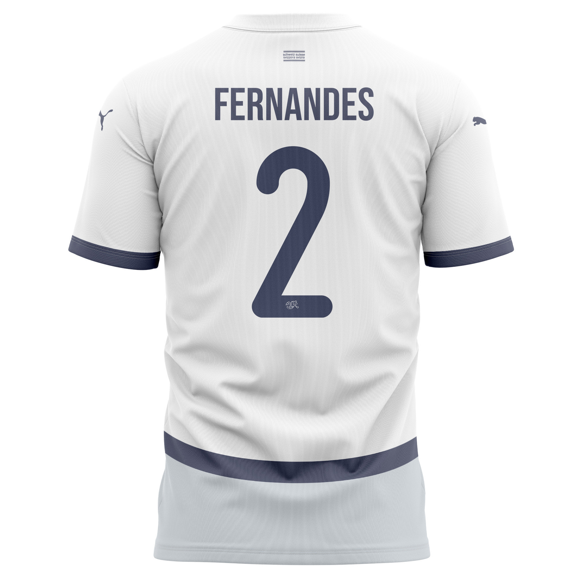 Edimilson Fernandes 2 Switzerland National Team 2024/25 Away Kits AOP T-shirt - White