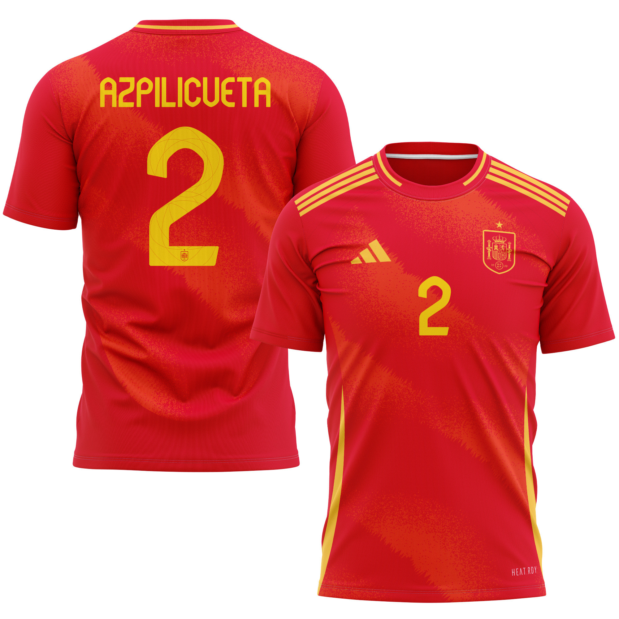 César Azpilicueta 2 Spain National Team 2024 Home Kits AOP T-shirt - Red