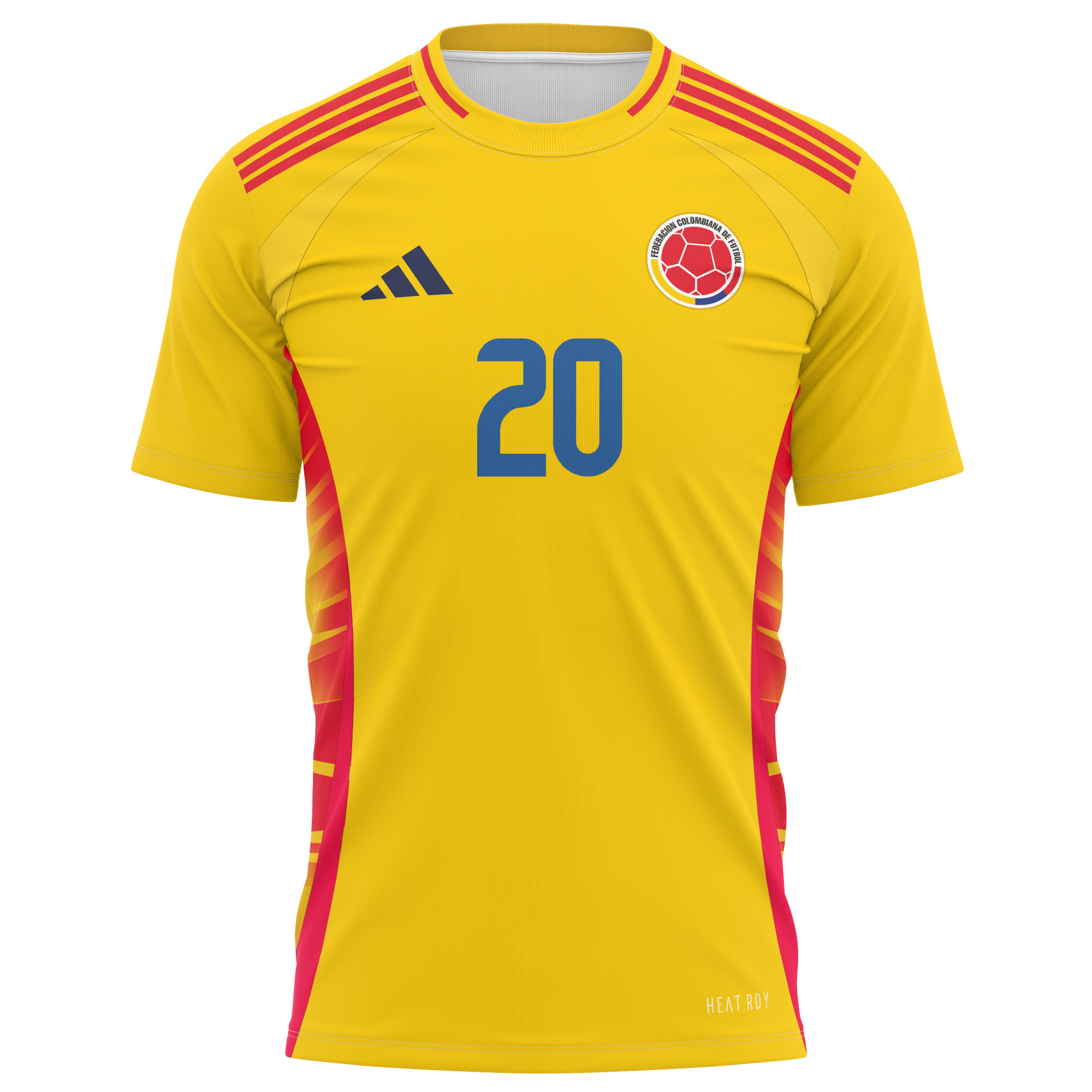 Juan Quintero 20 Colombia National Team 2024 Home Kits AOP T-shirt - Yellow