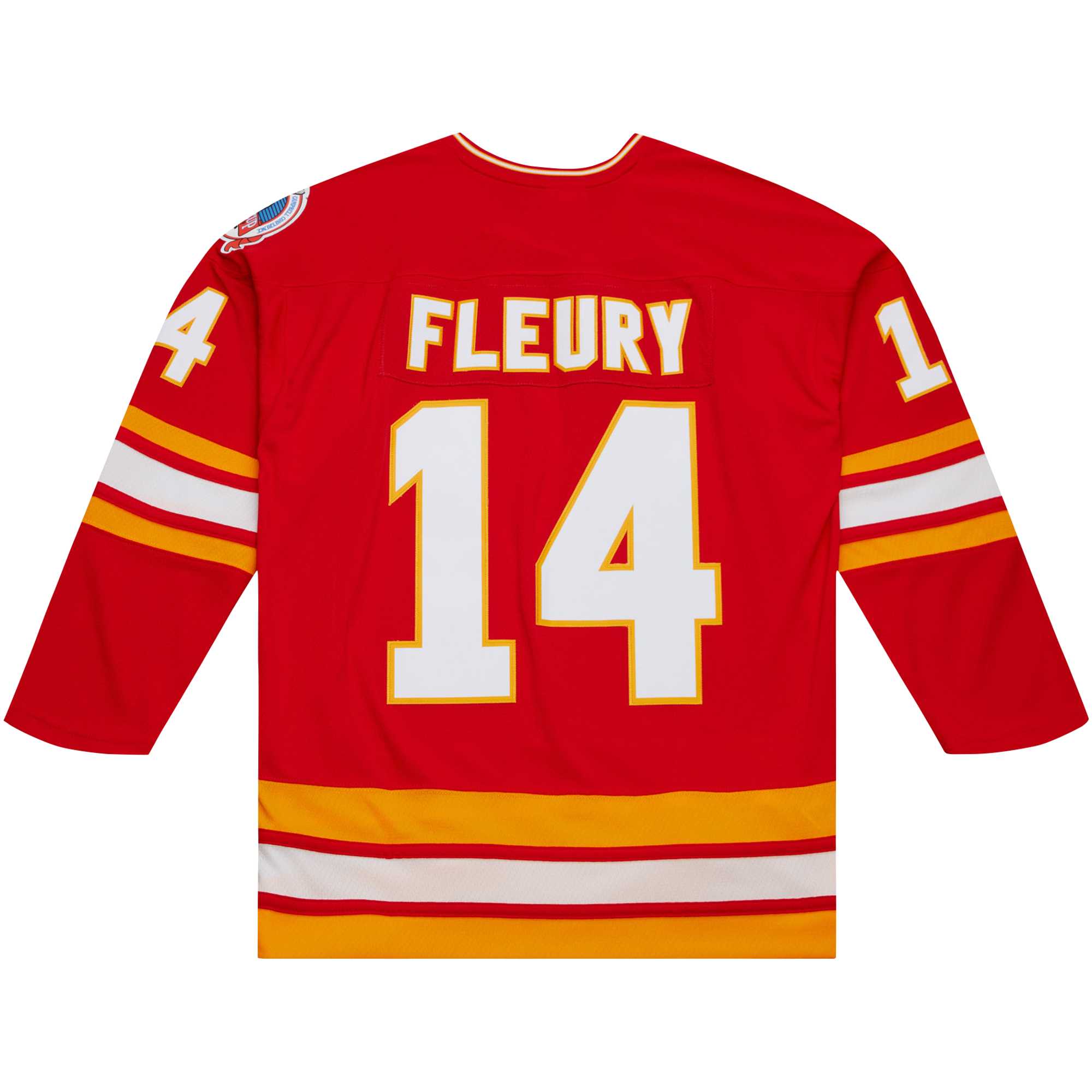 Theoren Fleury Calgary Flames Mitchell & Ness  1988\/89 Blue Line Player Jersey - Red