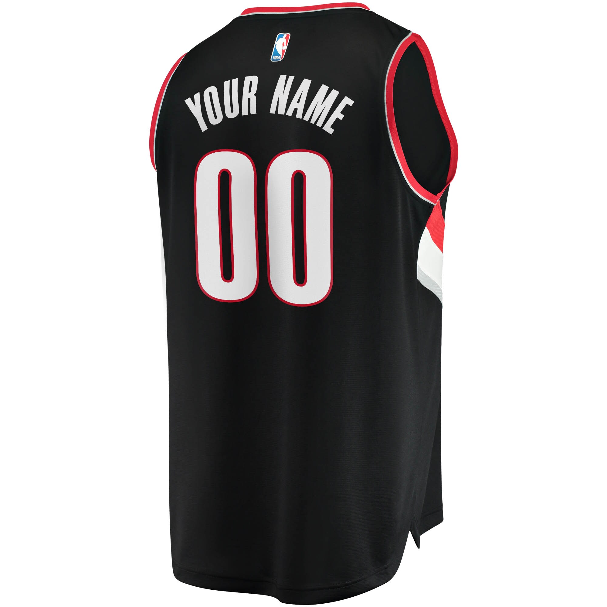 Portland Trail Blazers Fanatics Fast Break Custom Replica Jersey Black - Icon Edition