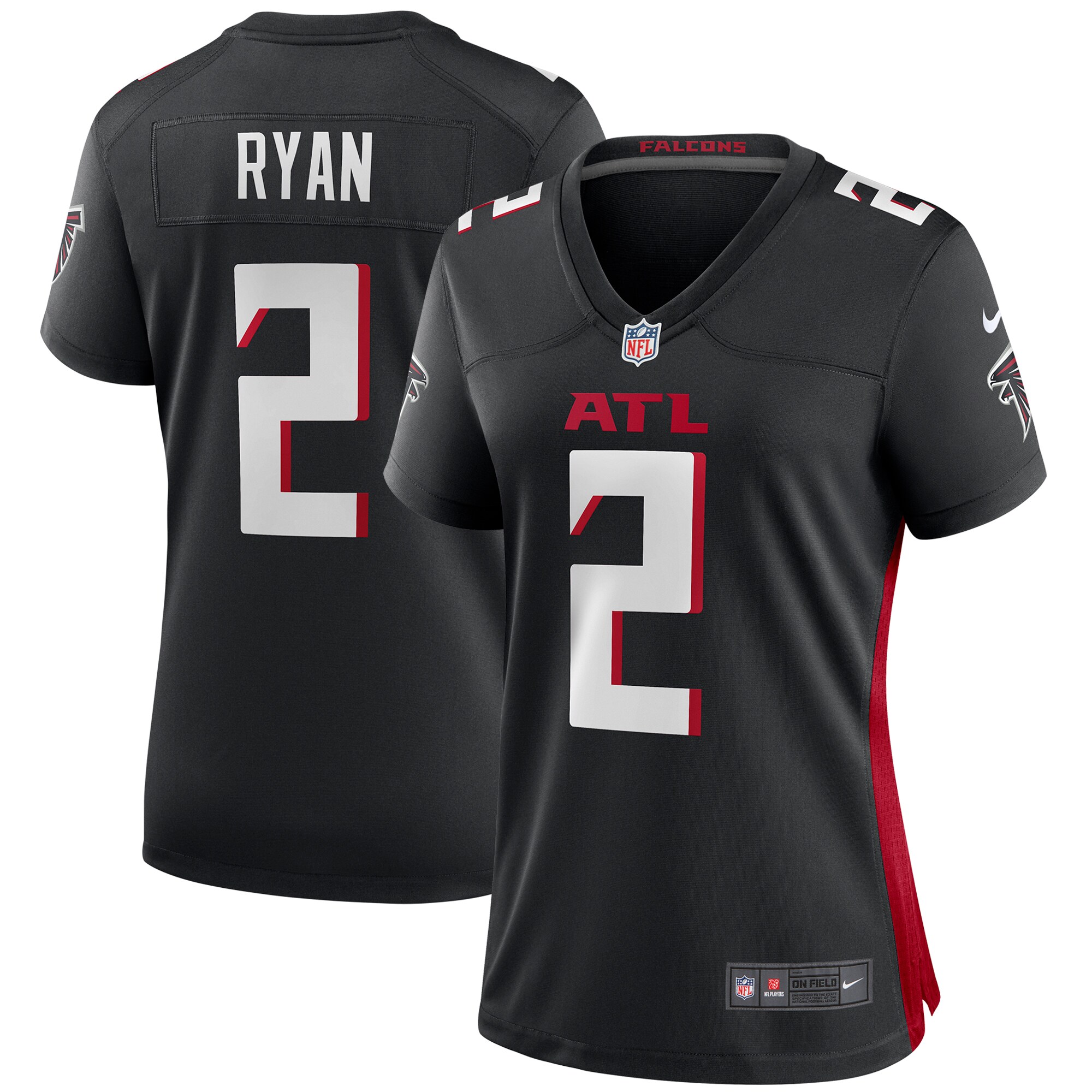 Matt Ryan Atlanta Falcons  Women's Player Game Jersey - Black