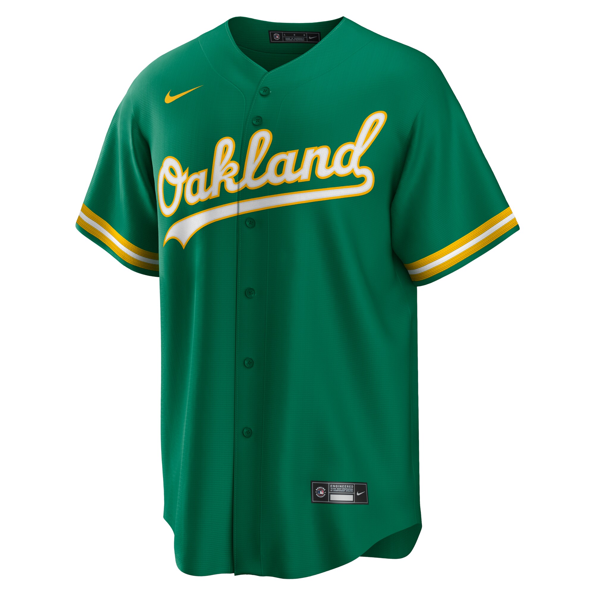 Ryan Noda Oakland Athletics  Alternate Replica Jersey - Kelly Green