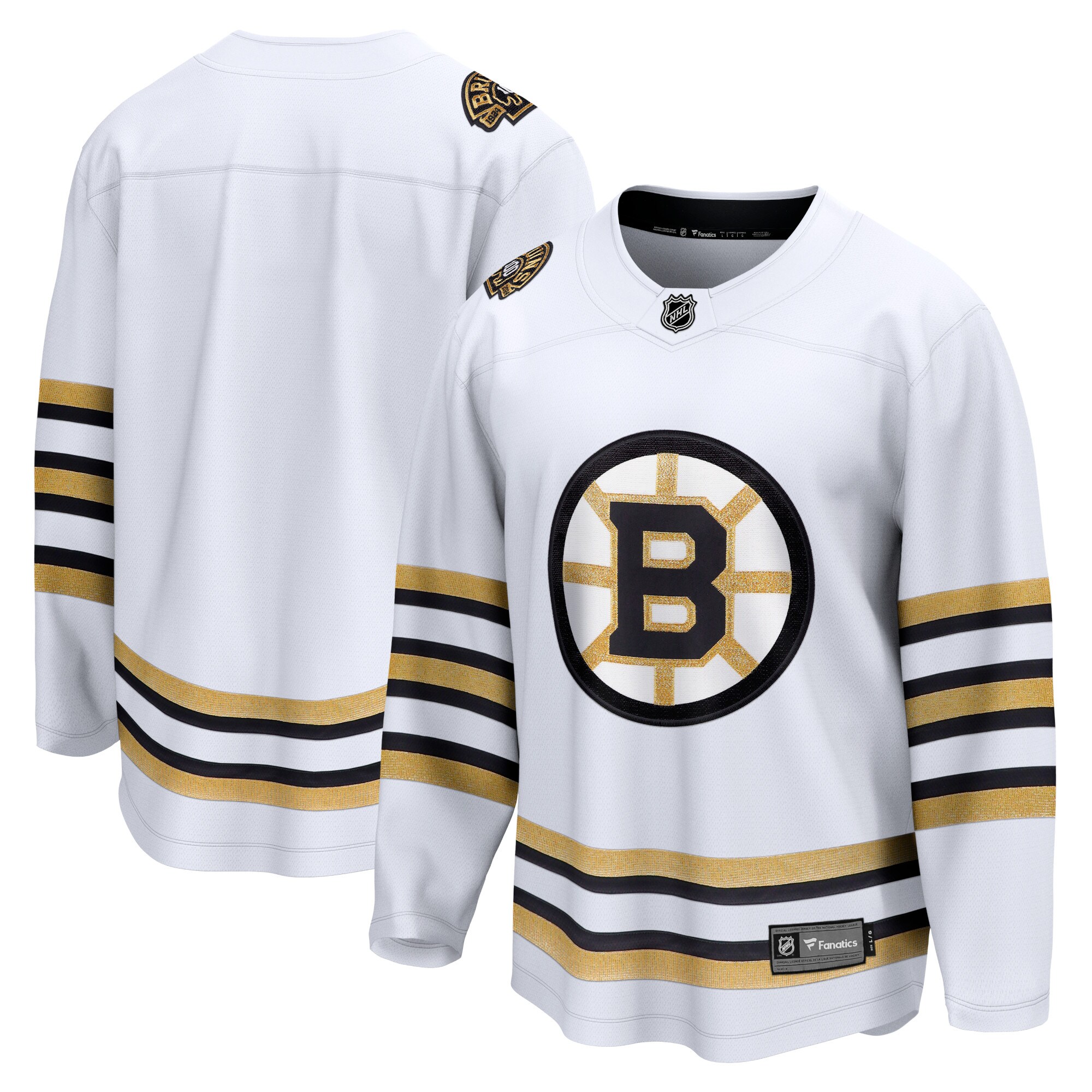 Boston Bruins Fanatics 100th Anniversary Premier Breakaway Jersey - White