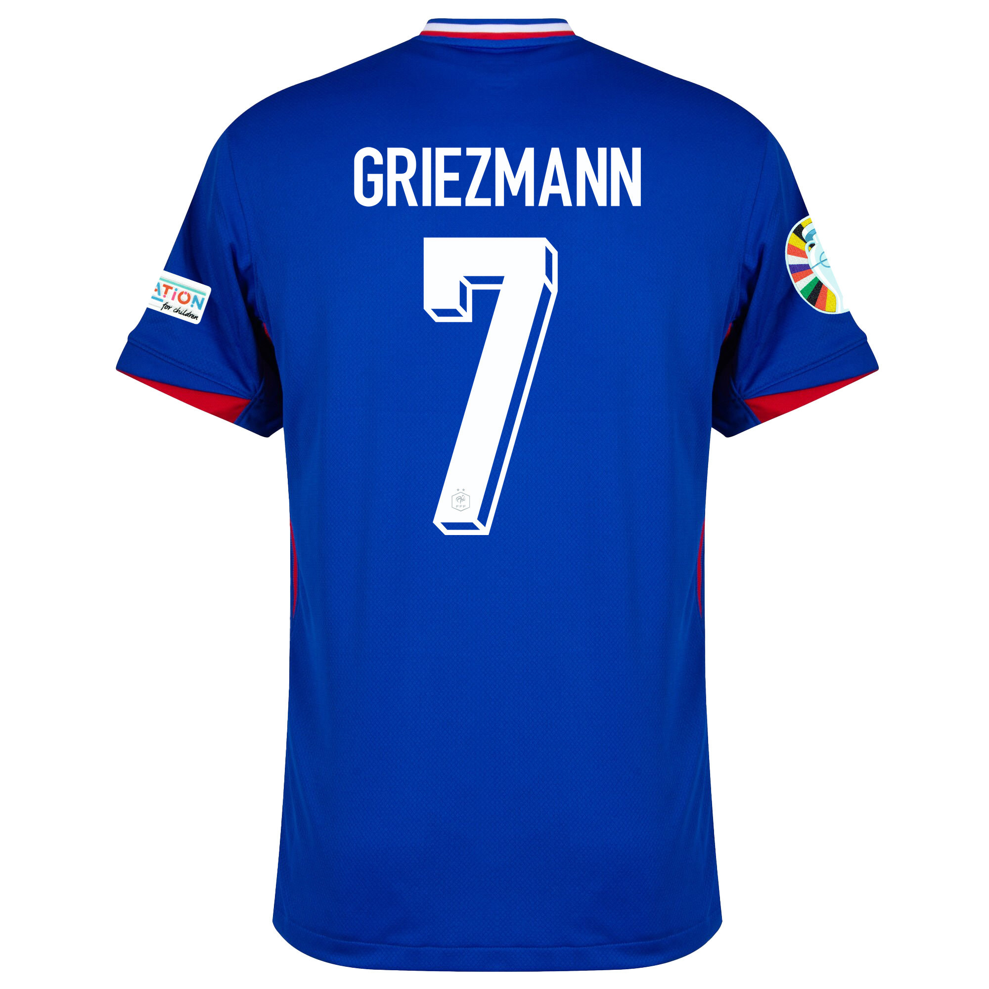 Antoine Griezmann 7 France National Team 2024/25 Home Jersey - Euro UEFA Patch - Men, Blue