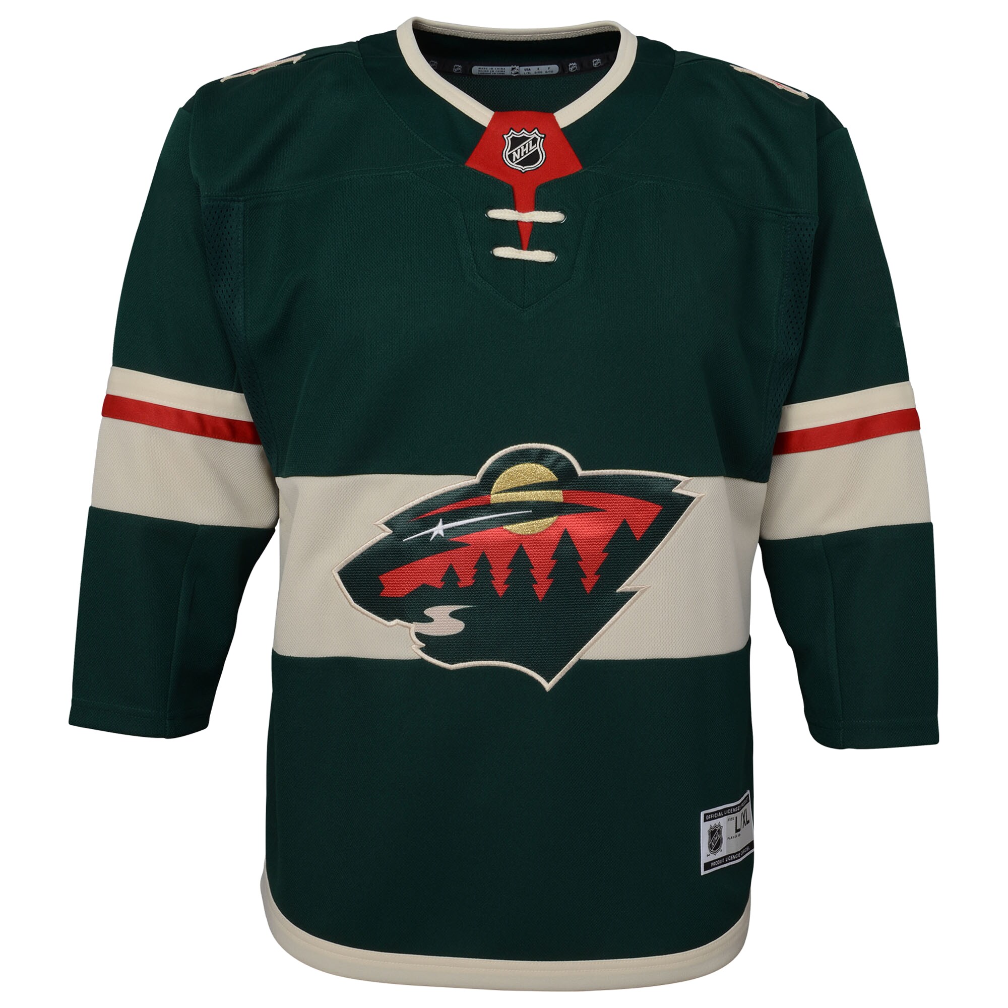 Minnesota Wild Youth Home Premier Blank Jersey - Green