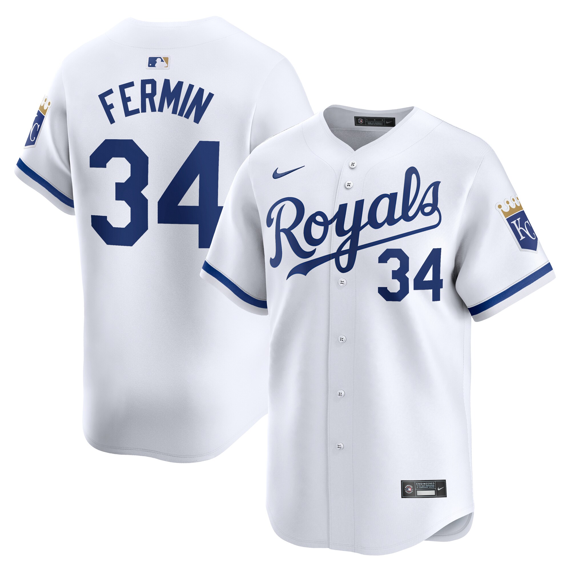 Freddy Fermin Kansas City Royals  Home Limited Player Jersey - White