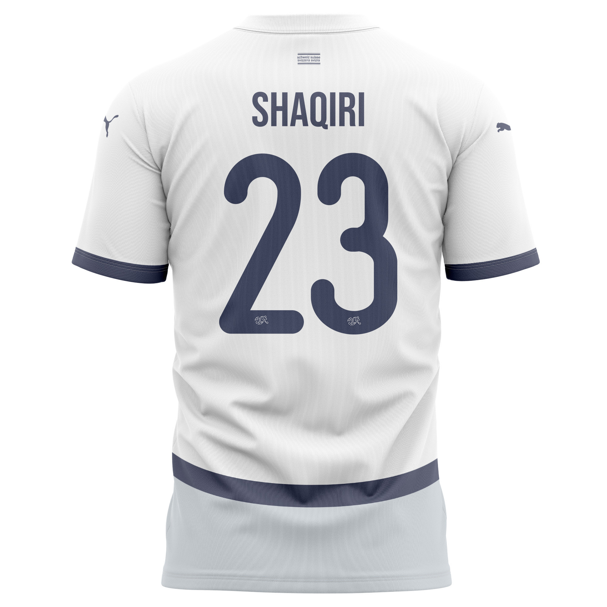 Xherdan Shaqiri 23 Switzerland National Team 2024/25 Away Kits AOP T-shirt - White