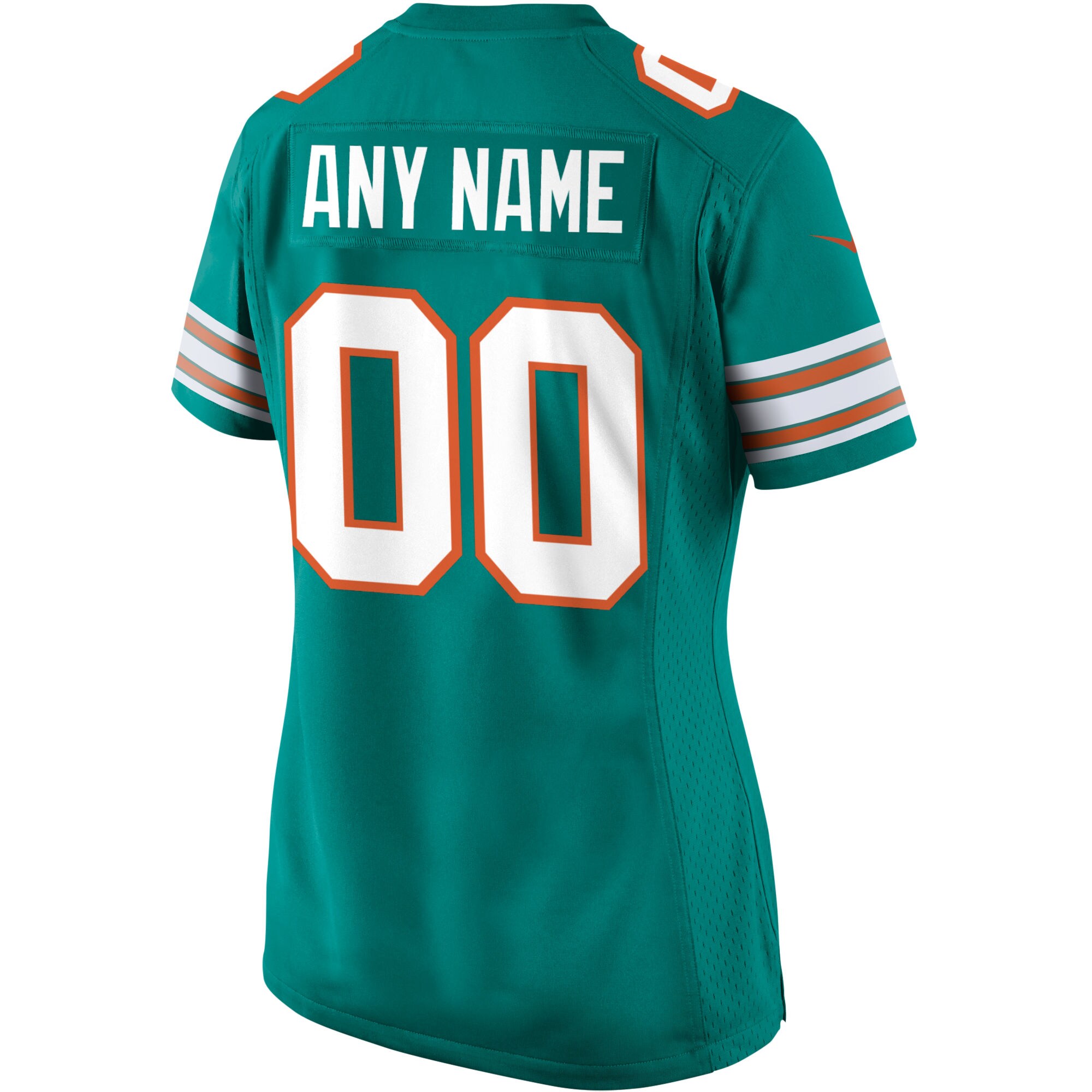 Miami Dolphins  Women's Alternate Custom Game Jersey - Aqua
