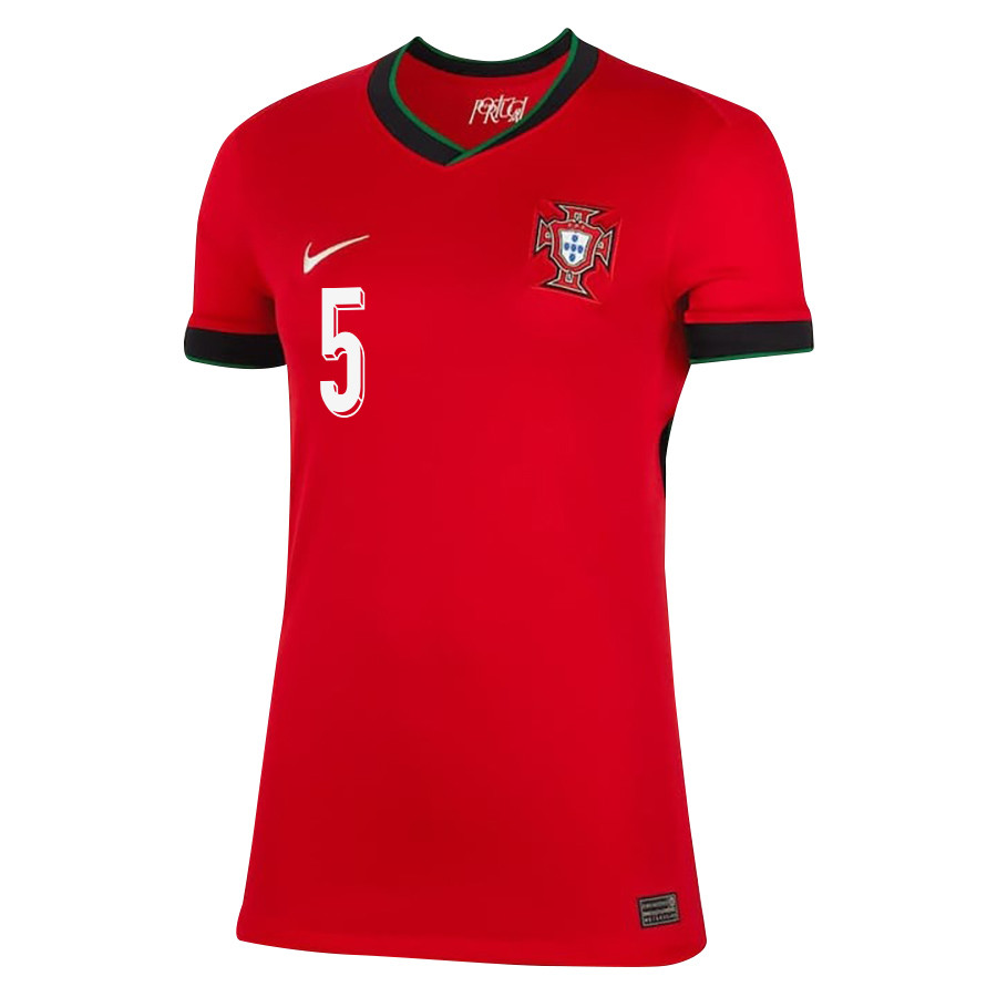 Diogo Leite 5 Portugal National Team 2024/25 Home WOMEN Jersey - Red