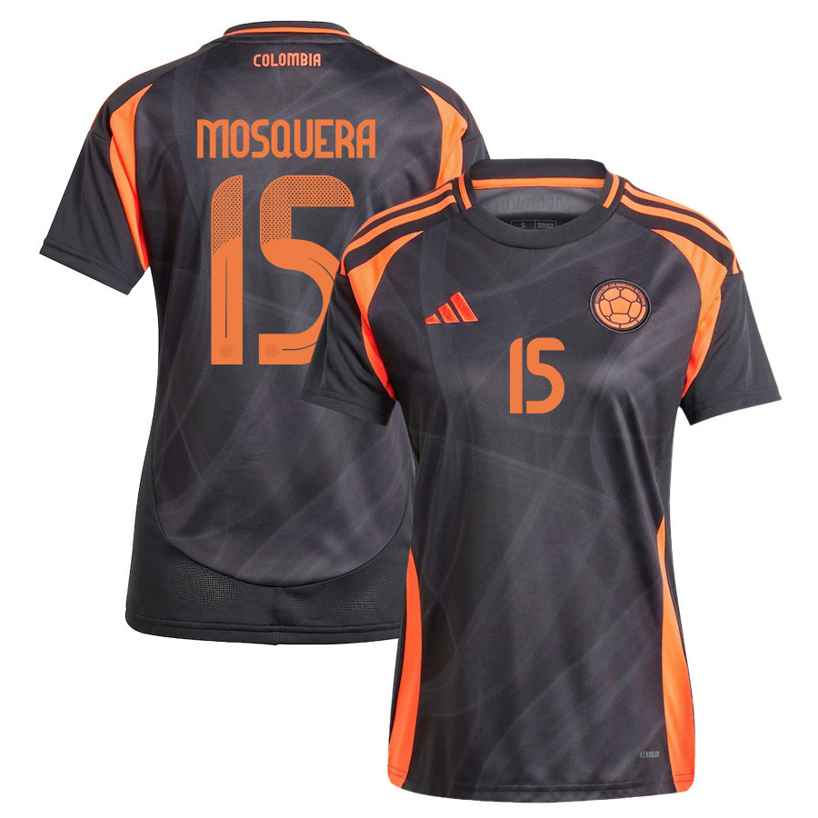 Yerson Mosquera 15 Colombia National Team 2024/25 Away Women Jersey - Black