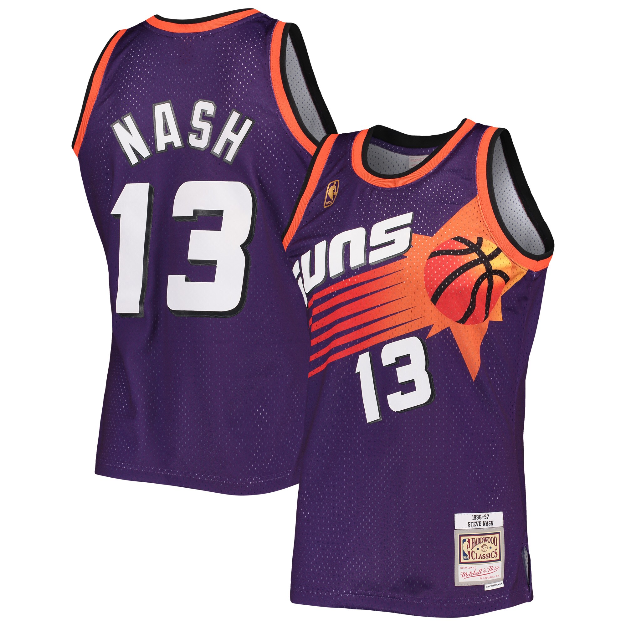 Steve Nash Phoenix Suns Mitchell & Ness 1996\/97 Hardwood Classics Swingman Jersey - Purple