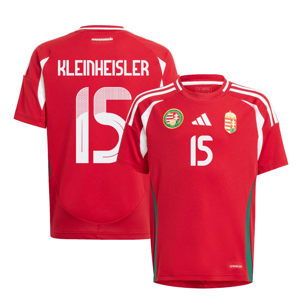 László Kleinheisler 15 Hungary National Team 2024/25 Home YOUTH Jersey - Red
