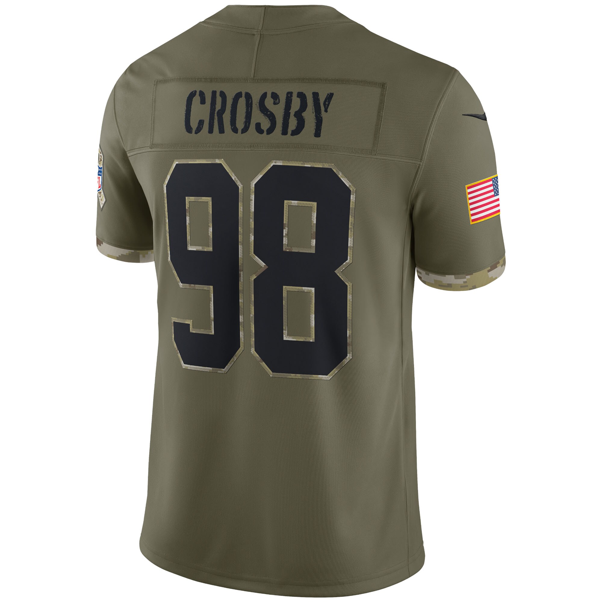 Maxx Crosby Las Vegas Raiders  2022 Salute To Service Limited Jersey - Olive