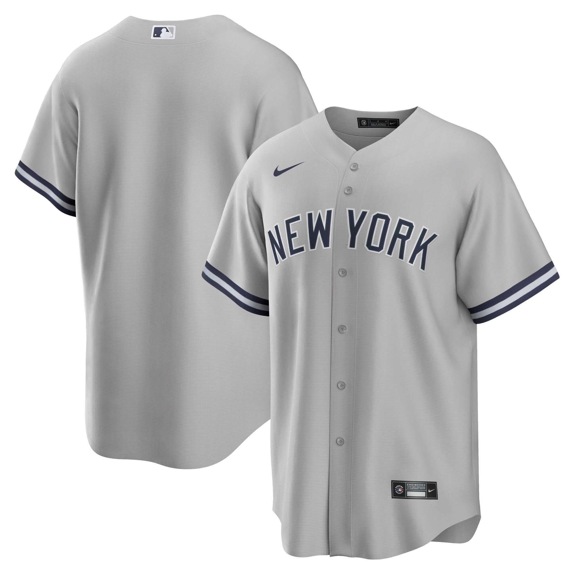 New York Yankees  Big & Tall Road Replica Team Jersey - Gray