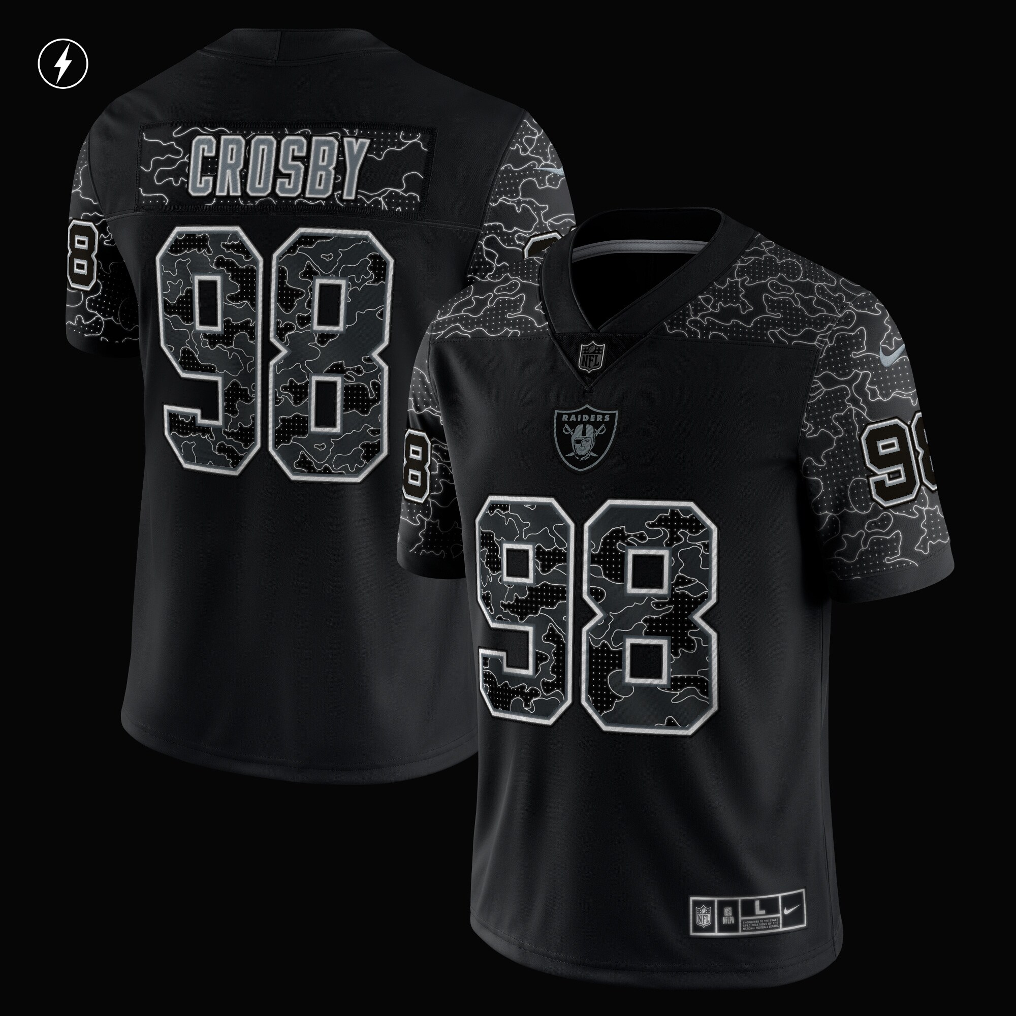 Maxx Crosby Las Vegas Raiders  RFLCTV Limited Jersey - Black